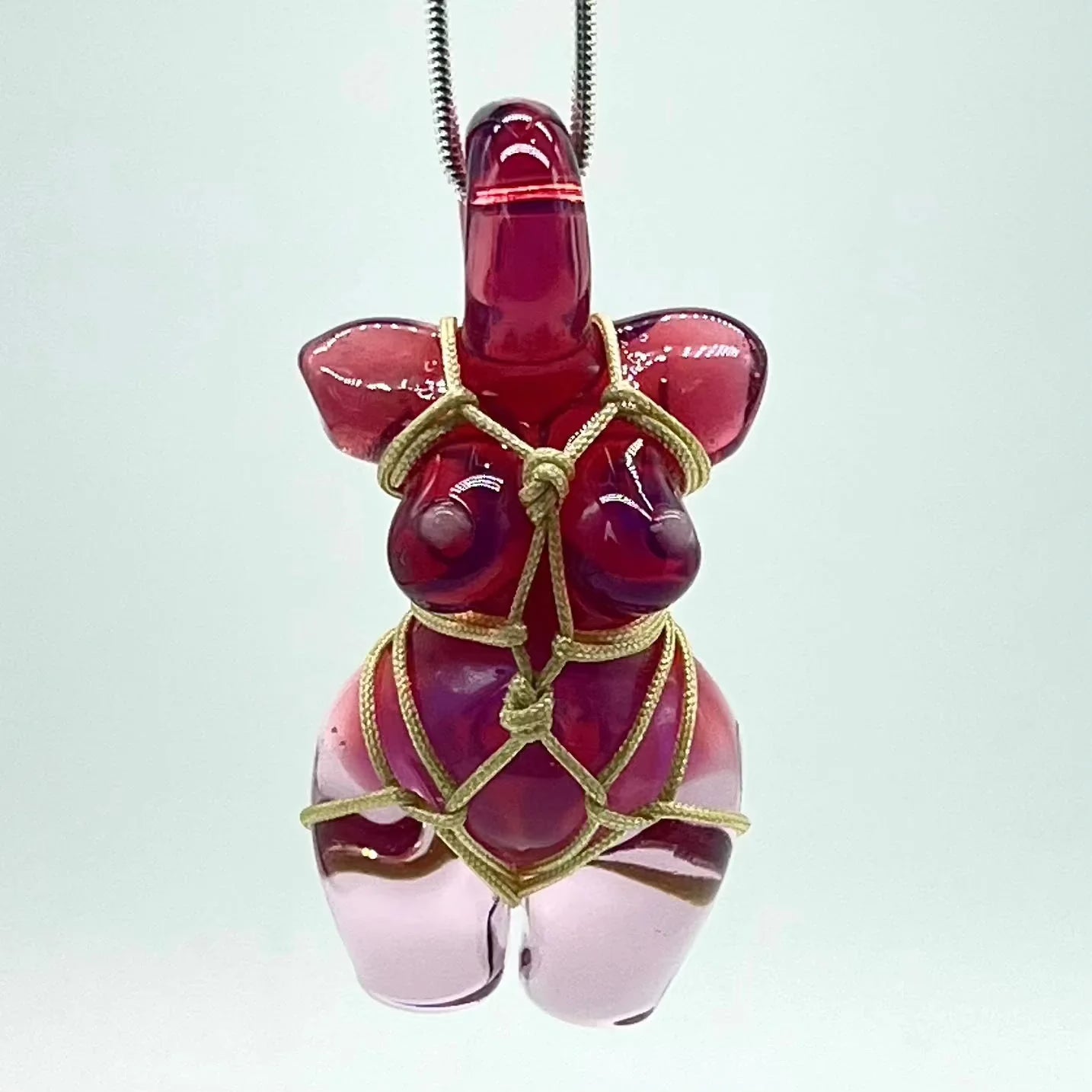 Glass By Ariel - Telamegenta & Pink Sapphire Torso Pendant
