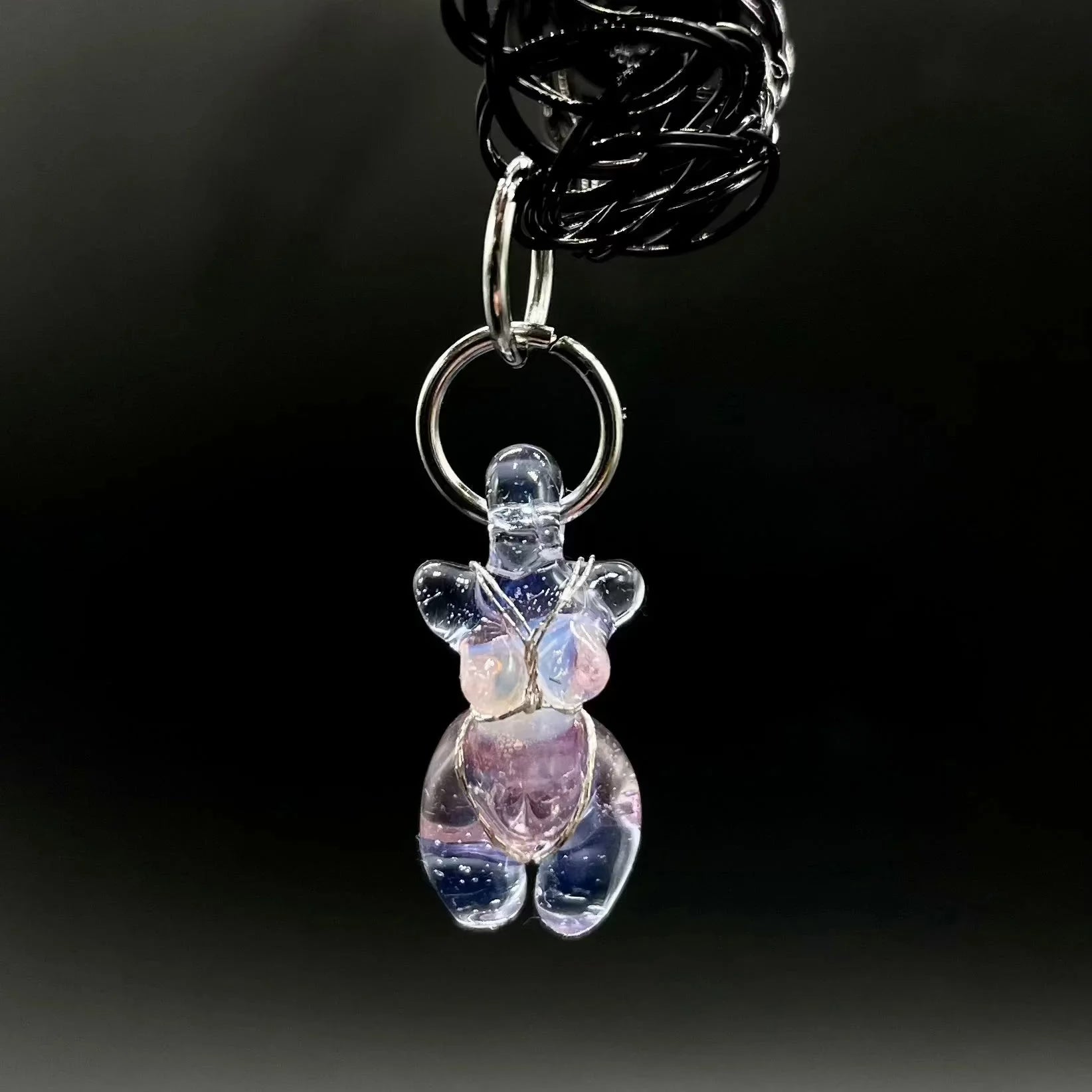 Glass By Ariel - Moonstone, Pink Sapphire, & Ether Micro Pendant Choker