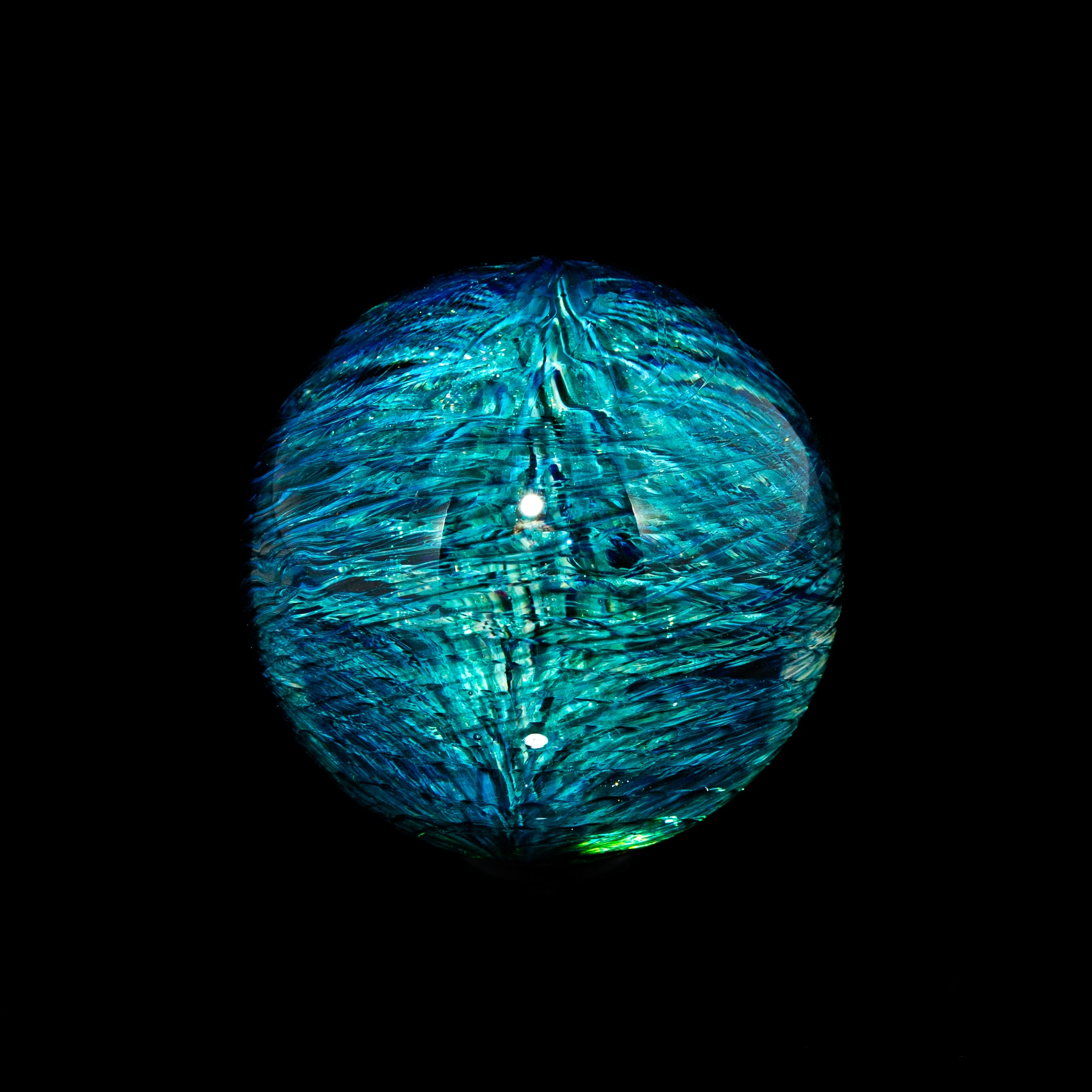 Jake Lee Glass - Blue Dream Latticino 27MM Marble