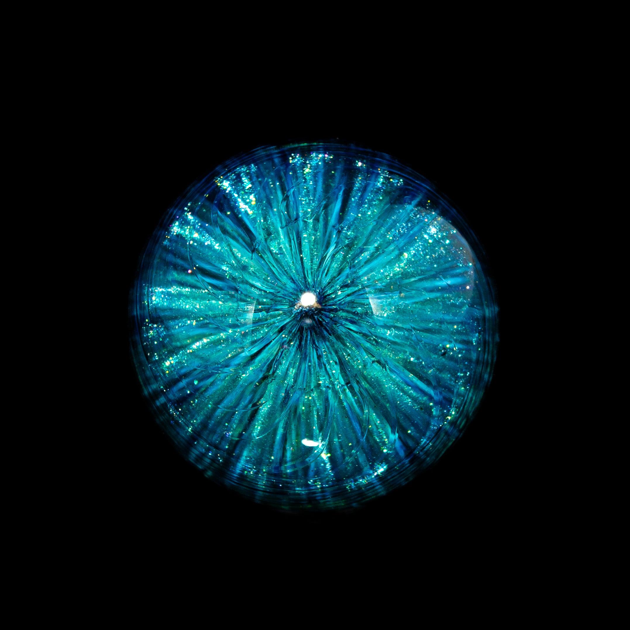 Jake Lee Glass - Blue Dream Latticino 27MM Marble