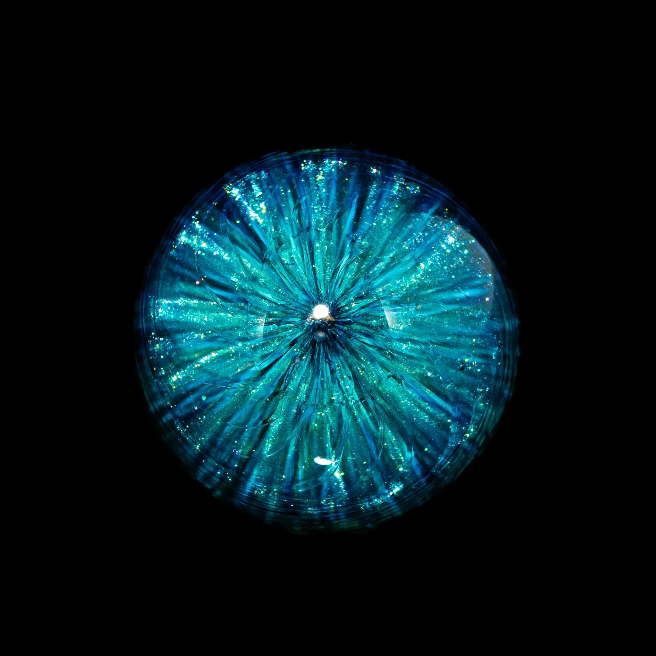 Jake Lee Glass - Blue Dream Latticino 27MM Marble