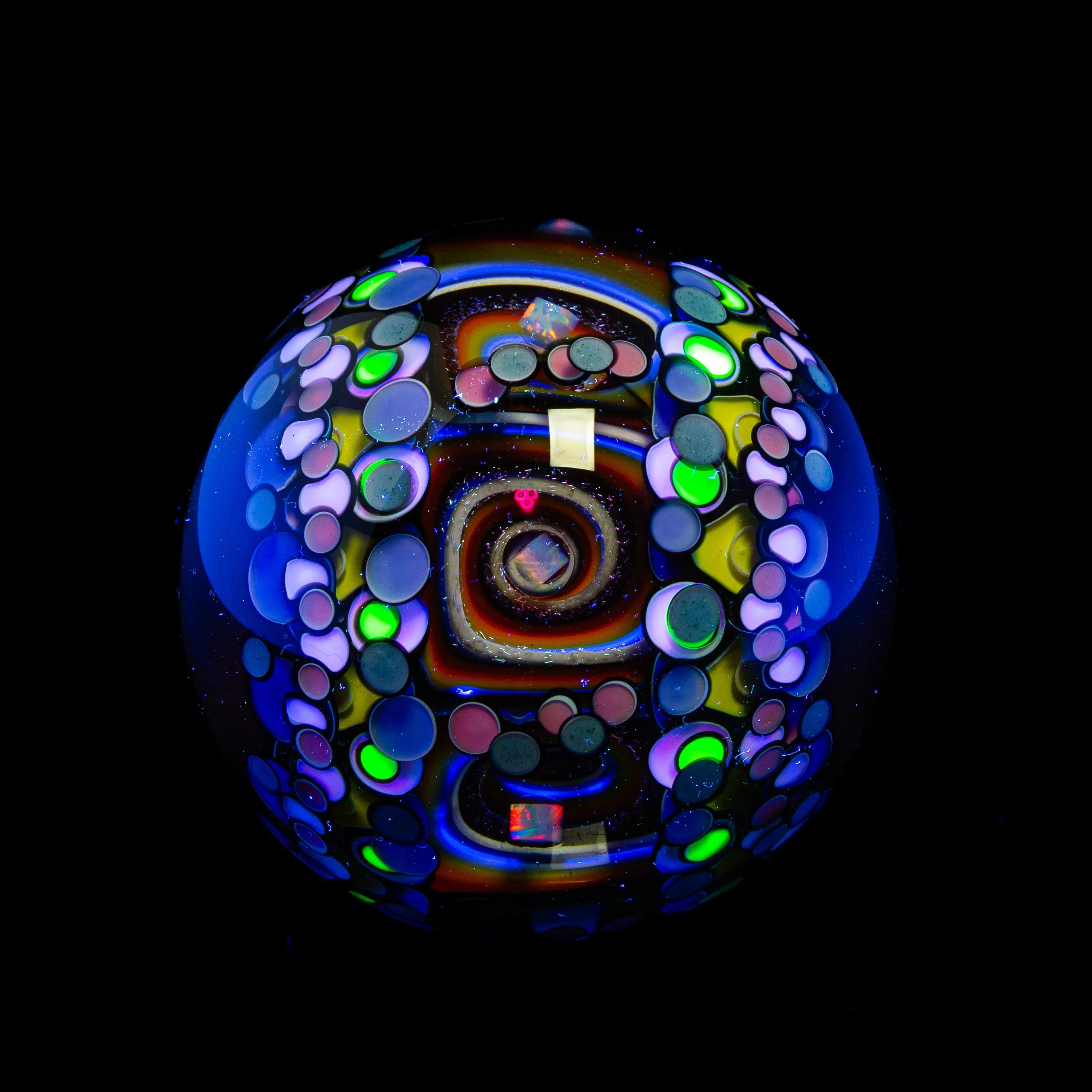 Paul Katherman - Pastel Opal Eater 66MM Marble & Matching Stand