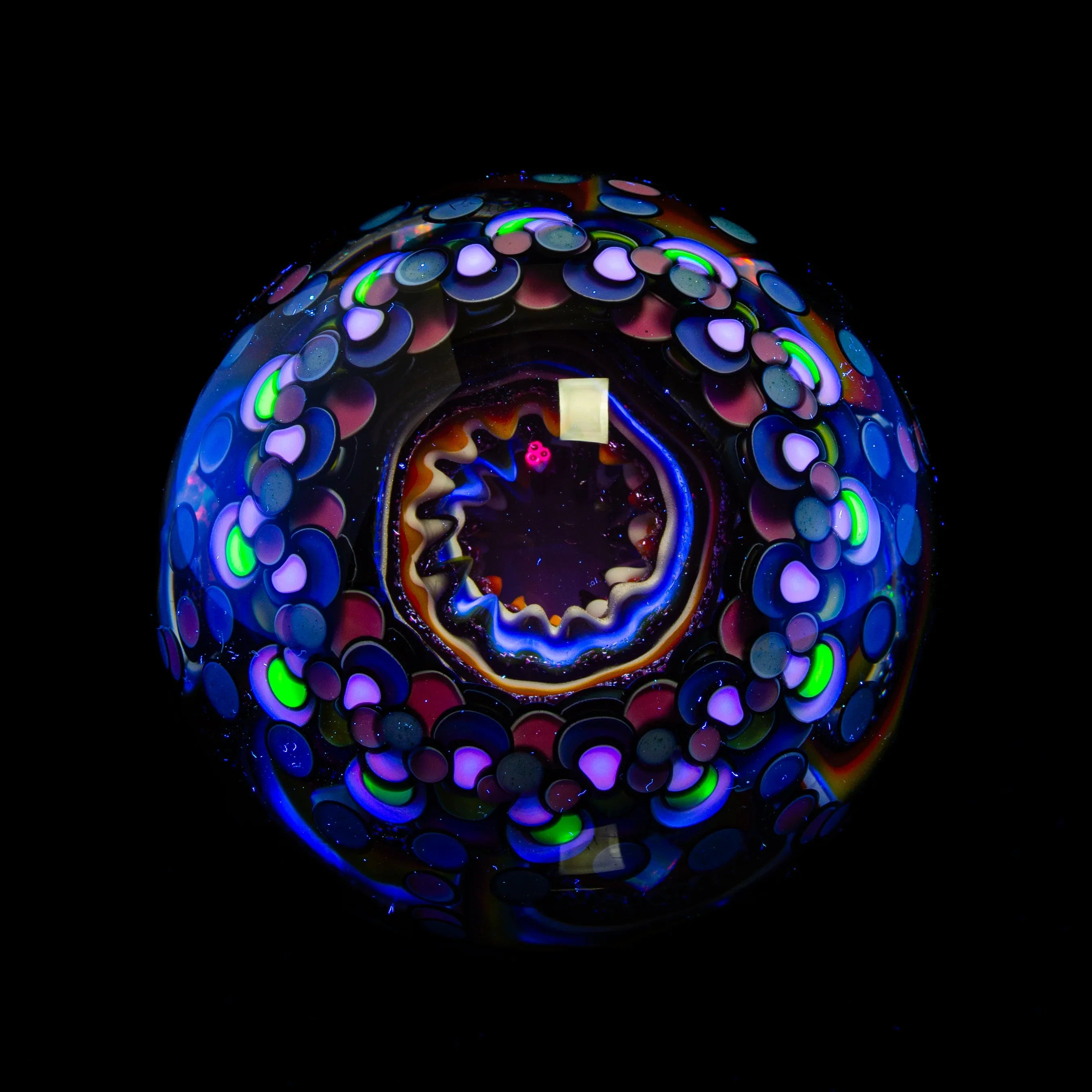 Paul Katherman - Pastel Opal Eater 66MM Marble & Matching Stand