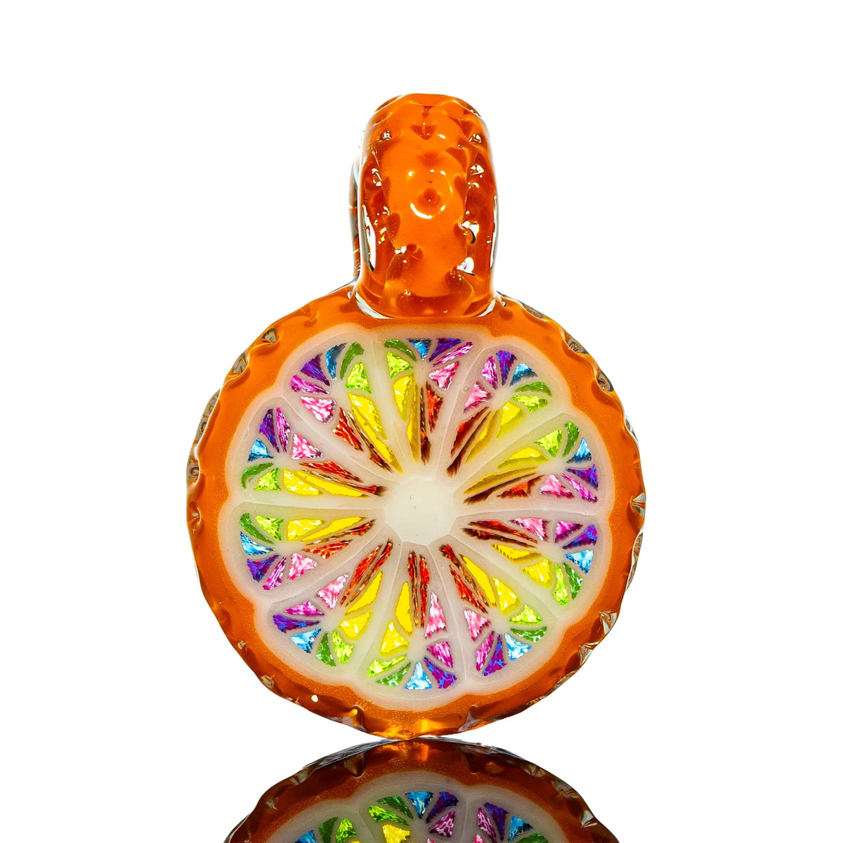 Hand-blown glass Large Opus Slice Pendant by Sam Lyons