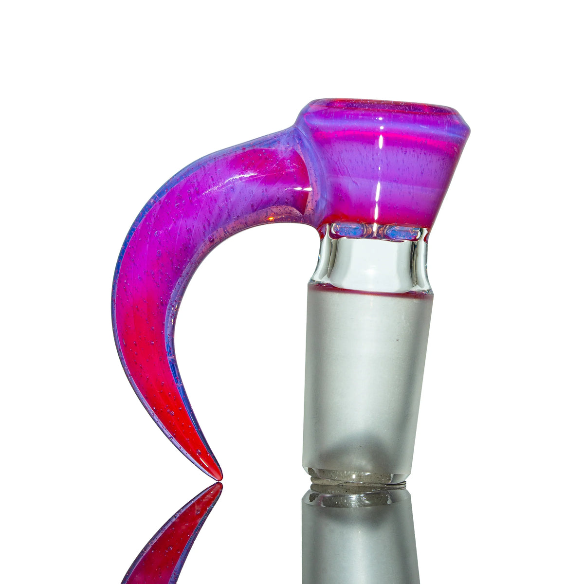 Hand-blown glass Pink Slyme & Poppy 18mm Slide by Simple Lemon Farmer