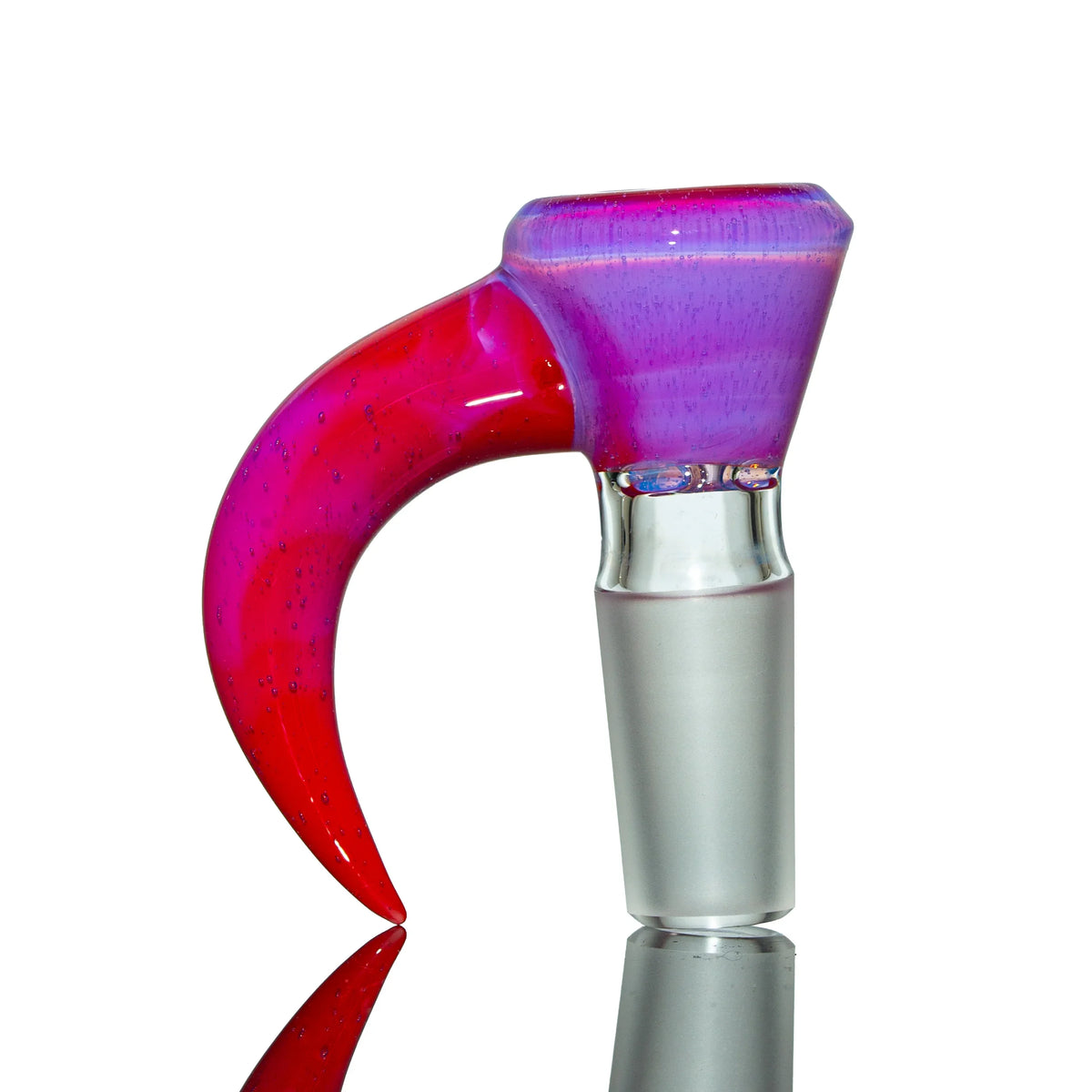 Hand-blown glass Pink Slyme & Poppy 14mm Slide by Simple Lemon Farmer