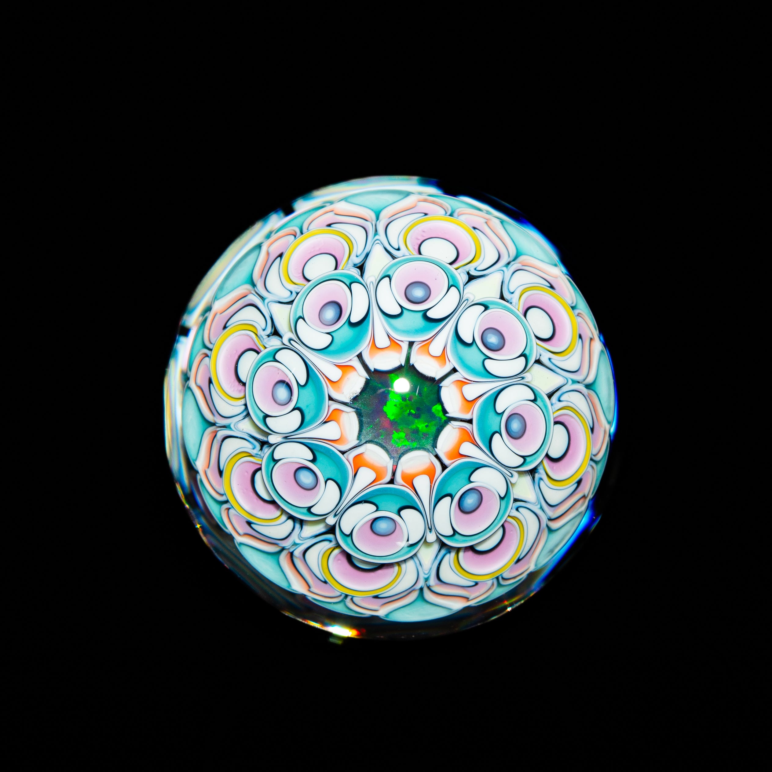 Pooley Glass - #97 Three Layer Dotstack 41MM Marble