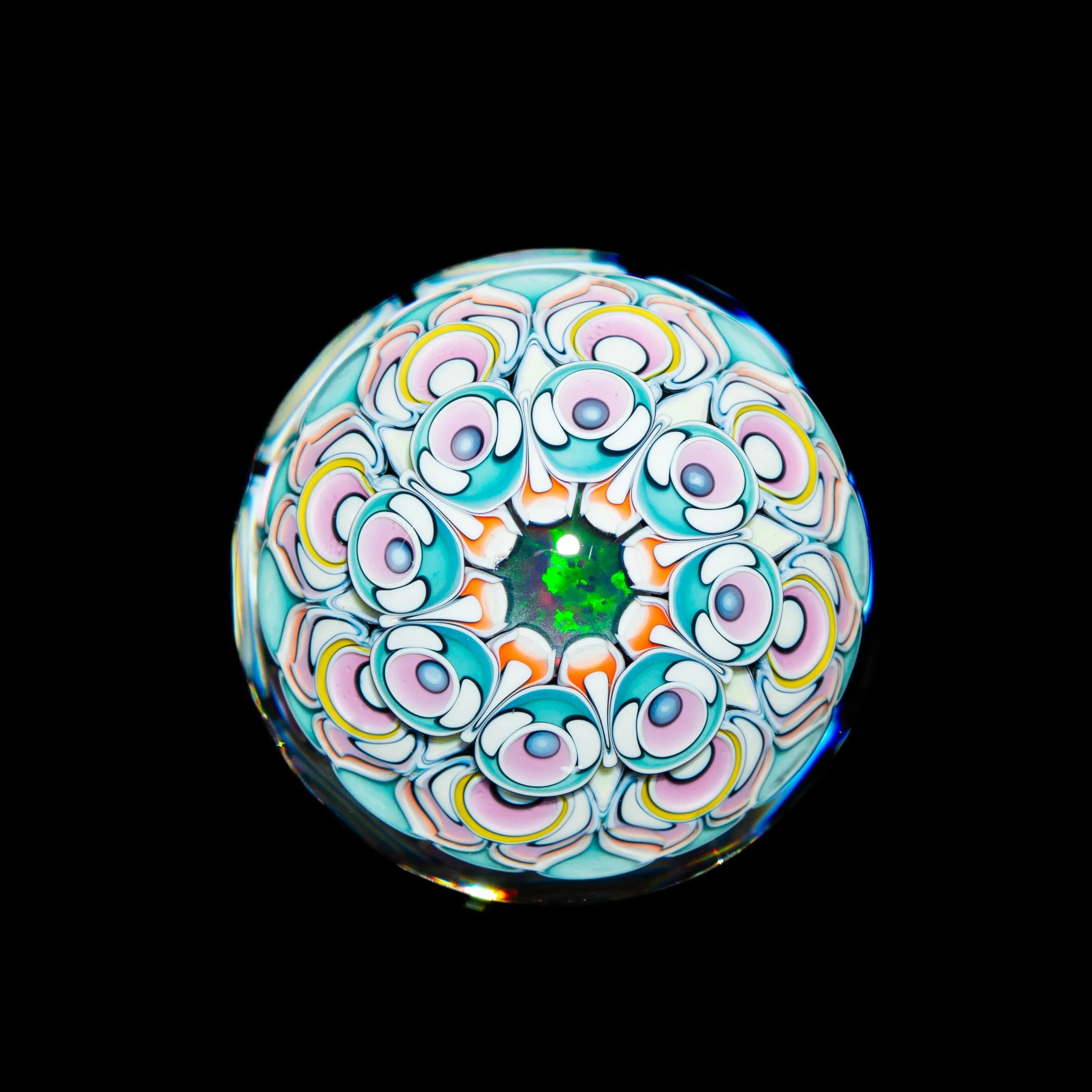 Pooley Glass - #97 Three Layer Dotstack 41MM Marble