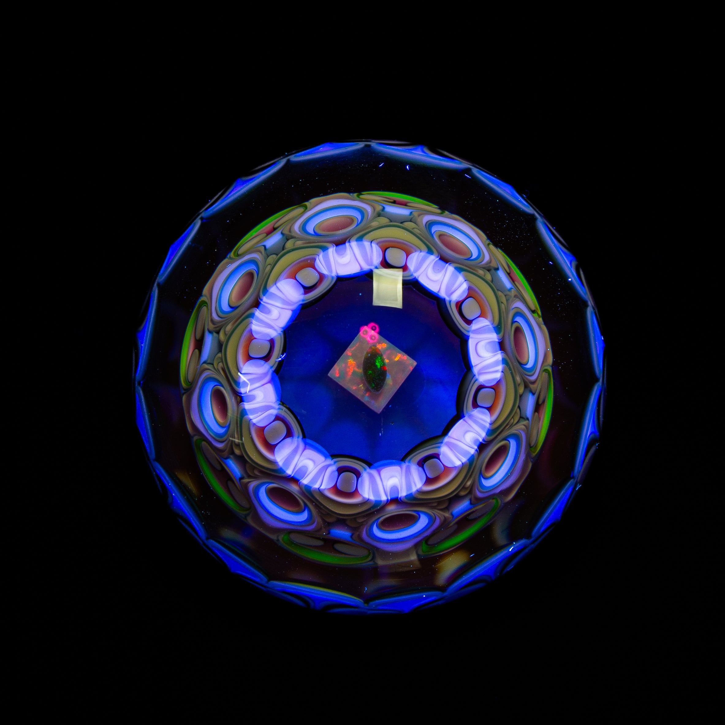 Pooley Glass - #97 Three Layer Dotstack 41MM Marble