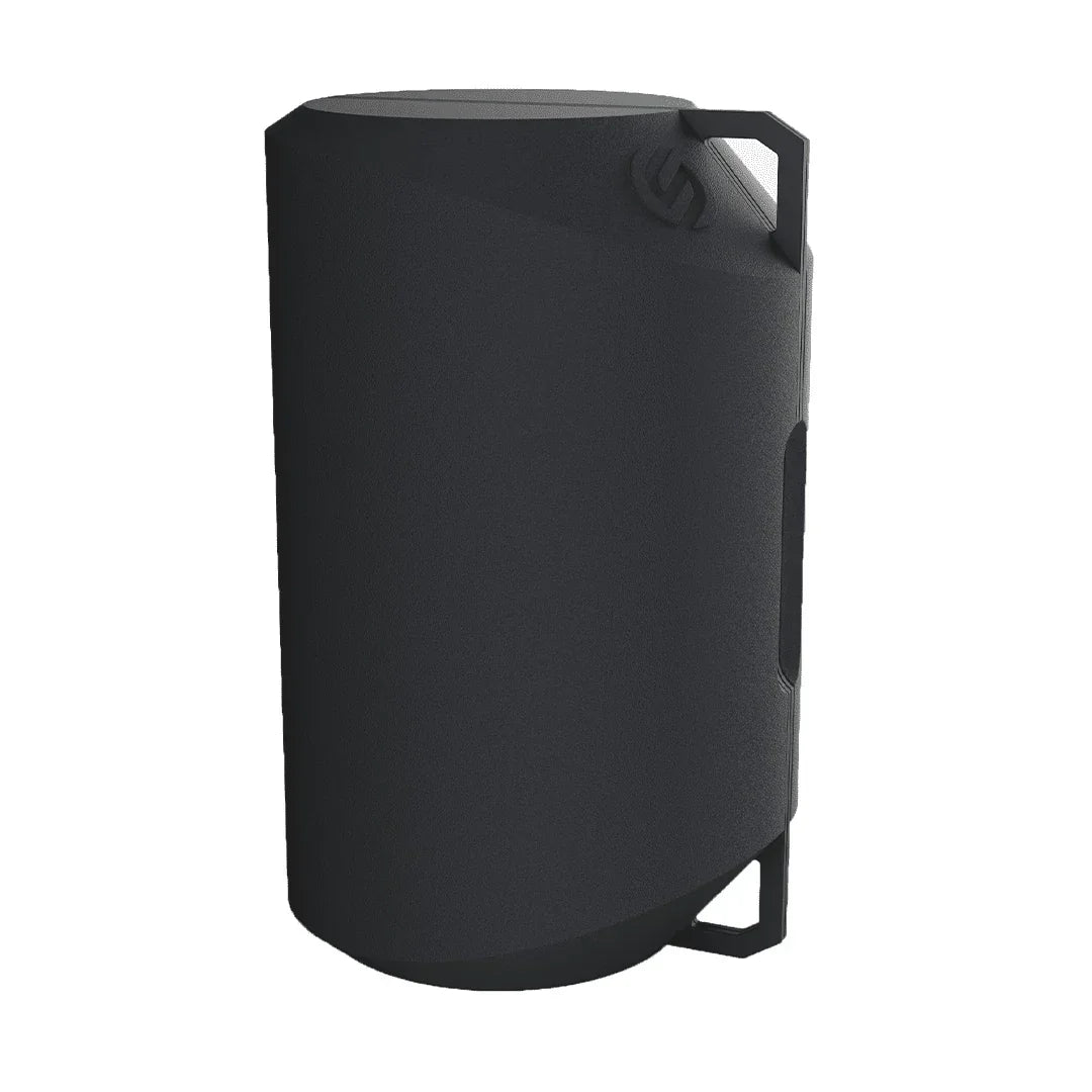 Matte black cylindrical vaporizer accessory case with minimalist design