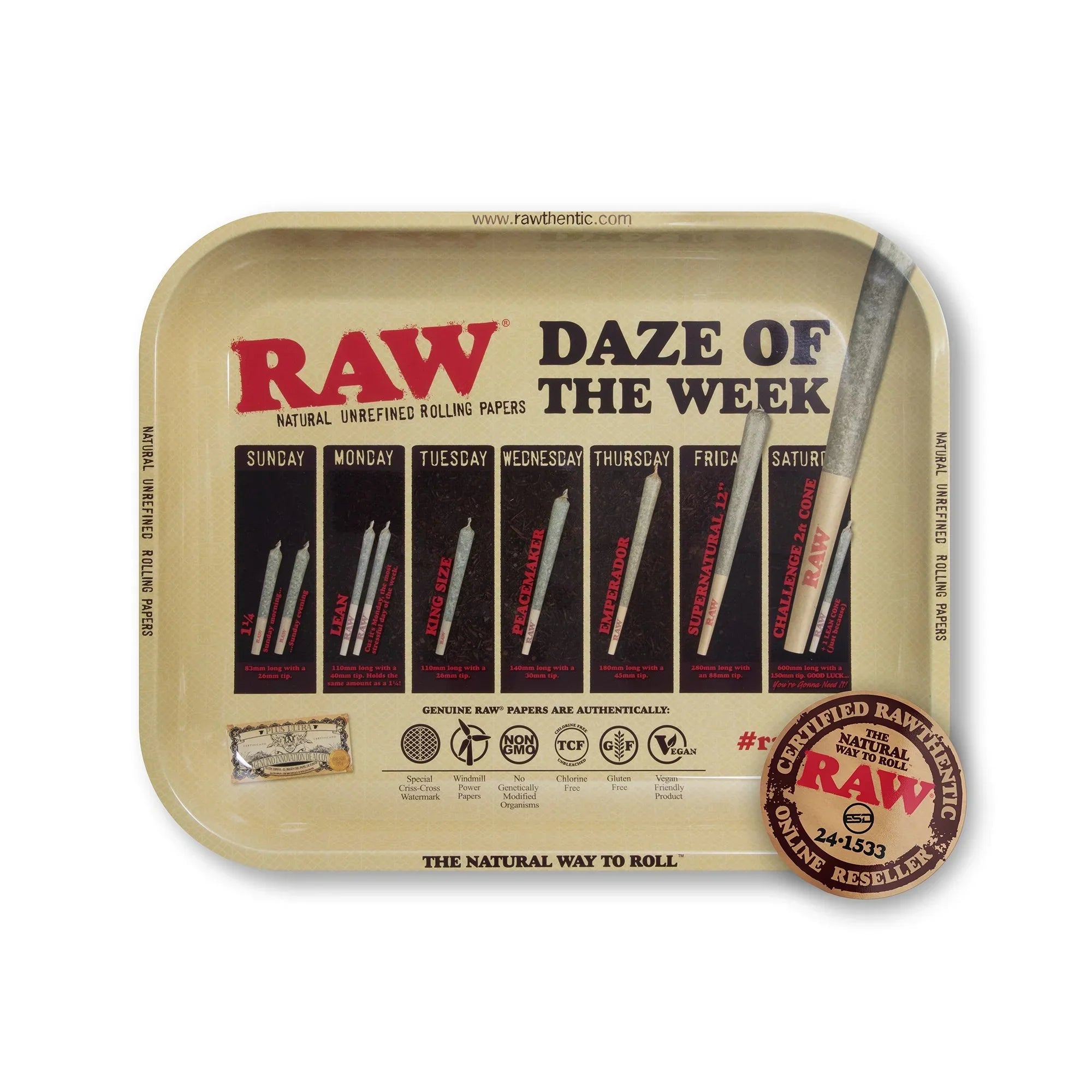 RAW - Daze Of The Week Large Rolling Tray