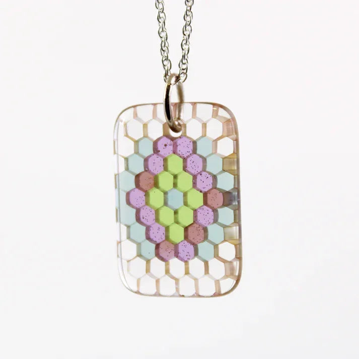 Ryan Teurfs - Arcane Rectangular Honeyglass Necklace