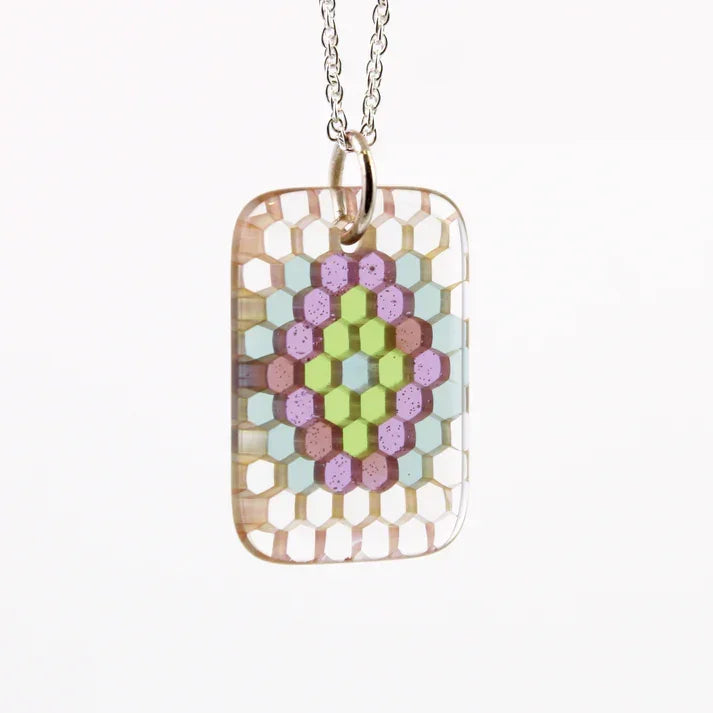 Ryan Teurfs - Arcane Rectangular Honeyglass Necklace