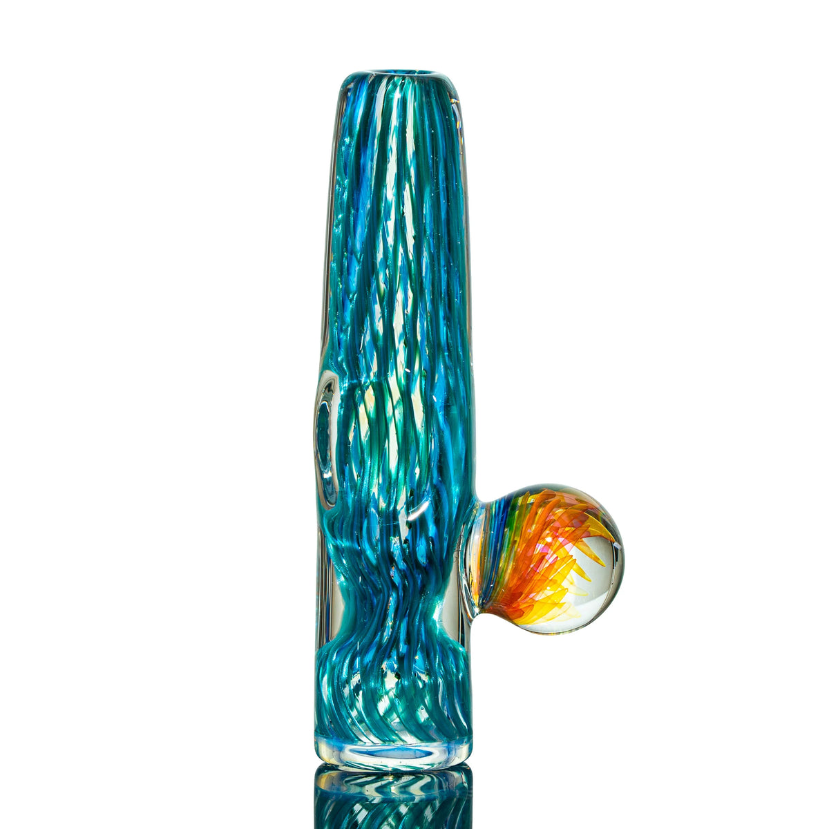 Hand-blown glass Neptunium & Meta-Terrania Chillum by Simple Lemon Farmer x Sarah Marblesbee
