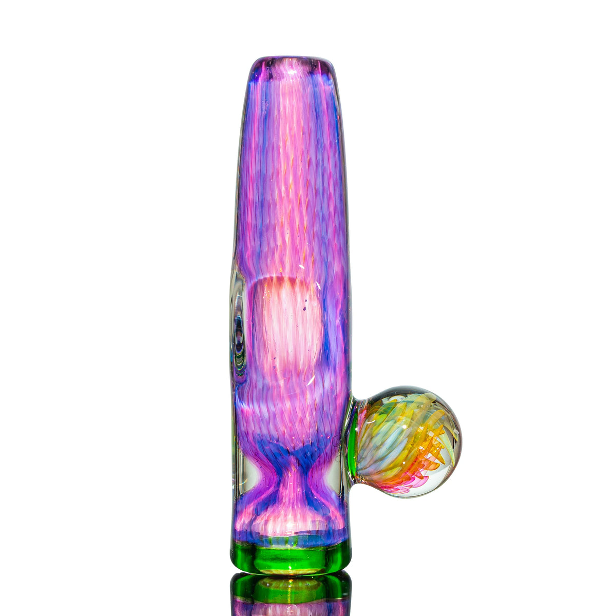 Hand-blown glass Royal Jelly Chillum by Simple Lemon Farmer x Sarah Marblesbee