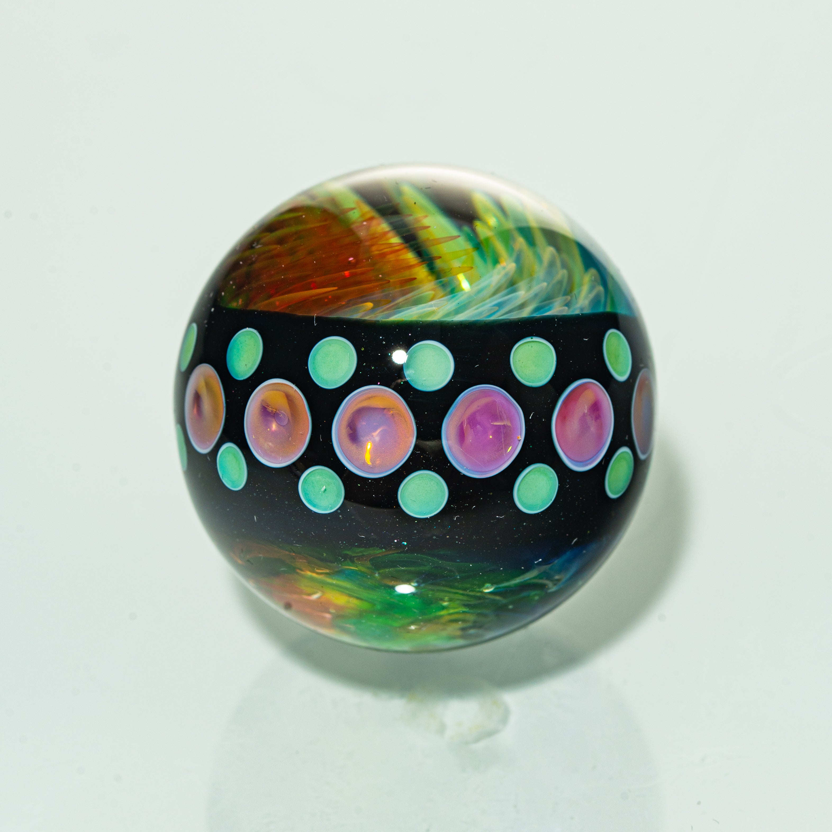 Sarah Marblesbee - Galaxy Belly Band Twisted Rainbow Implosion 40MM Marble