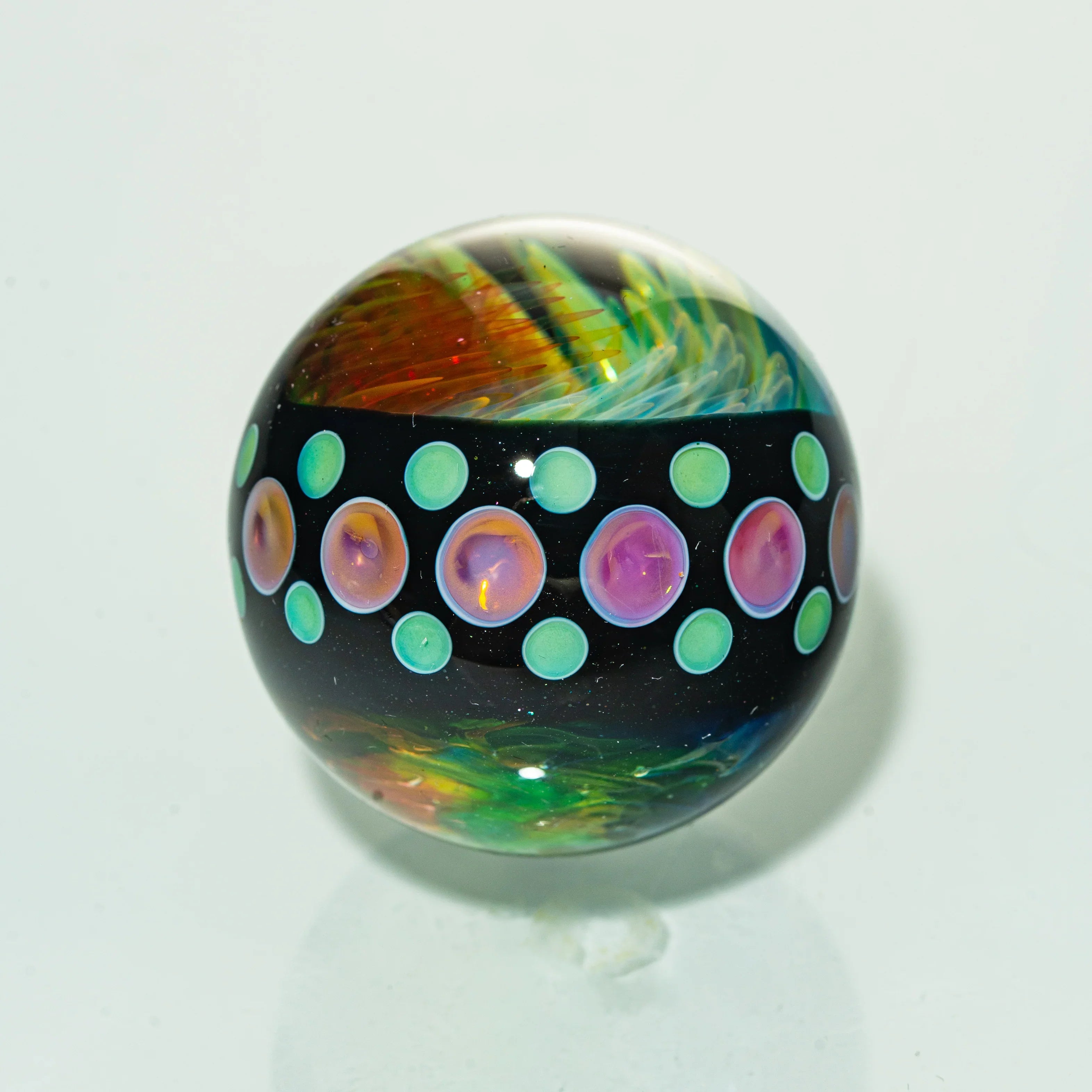 Sarah Marblesbee - Galaxy Belly Band Twisted Rainbow Implosion 40MM Marble