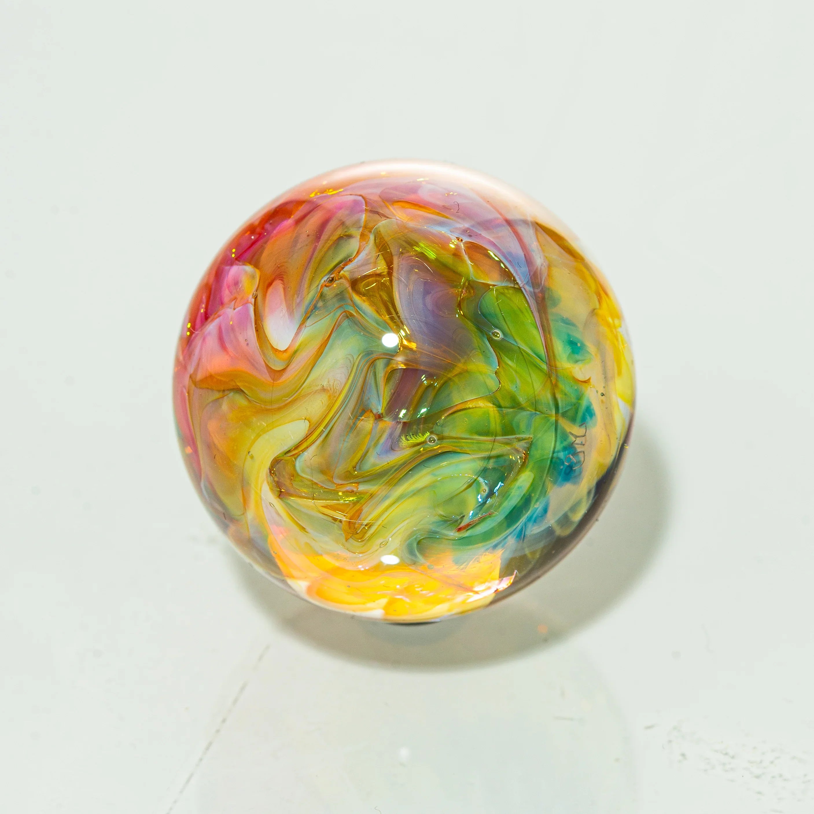Sarah Marblesbee - Pastel Twisted Rainbow 33MM Marble
