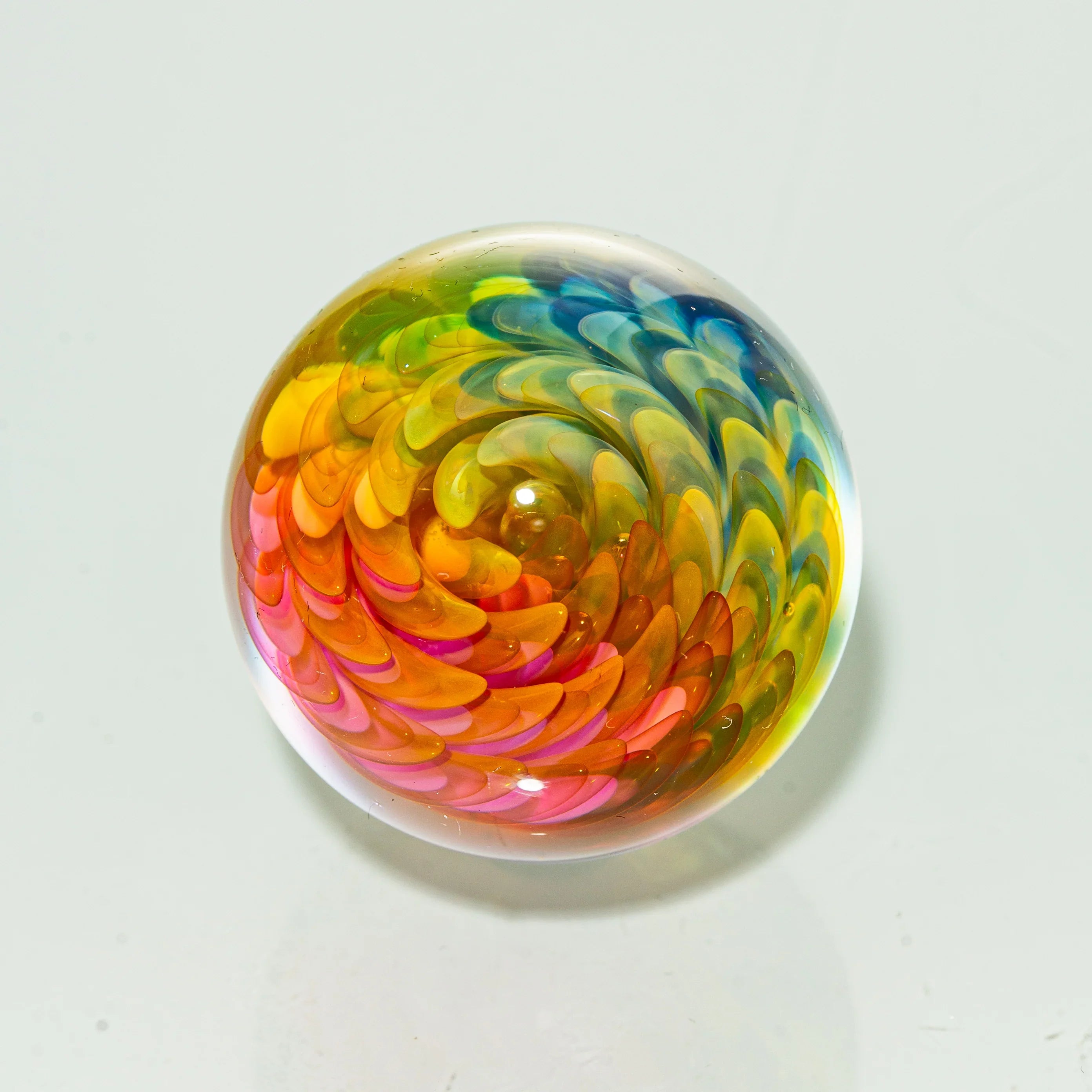Sarah Marblesbee - Pastel Twisted Rainbow 33MM Marble