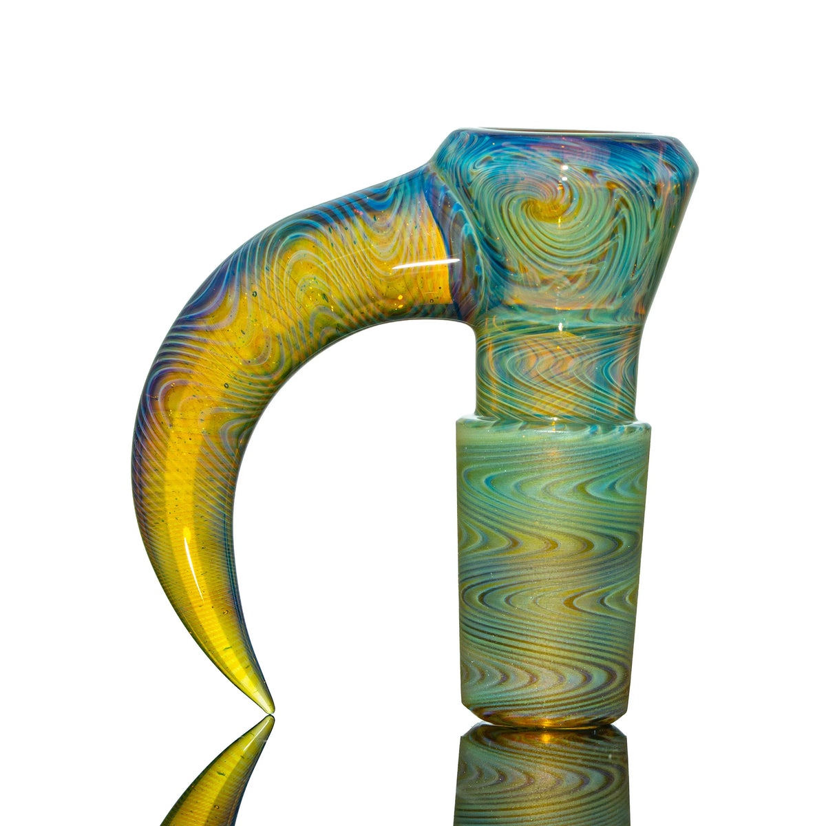 Hand-blown glass Shooting Star Fully Worked 18mm Slide by Simple Lemon Farmer