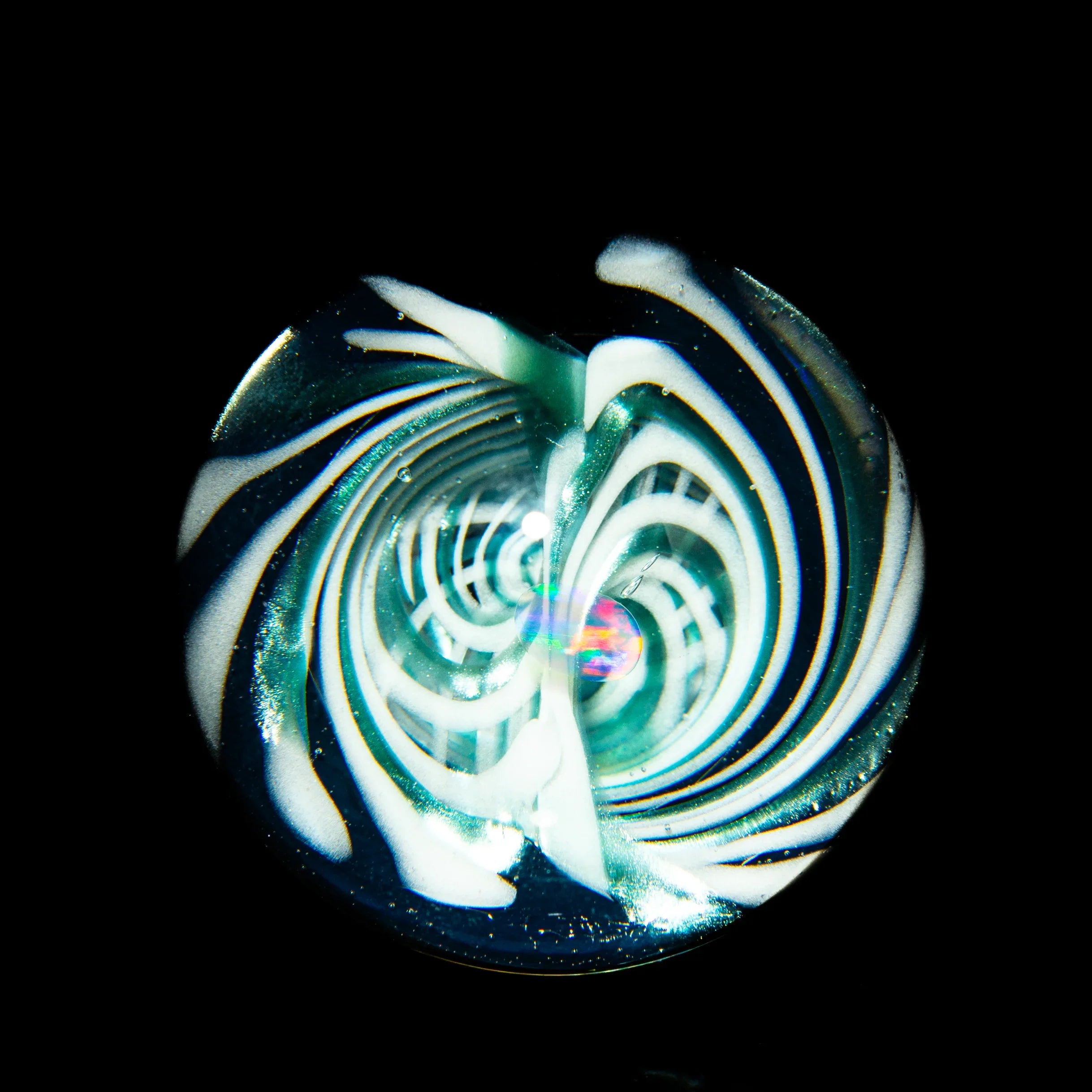 Sqwishy Glass - Splitex Double Helix Vortex 46MM Marble