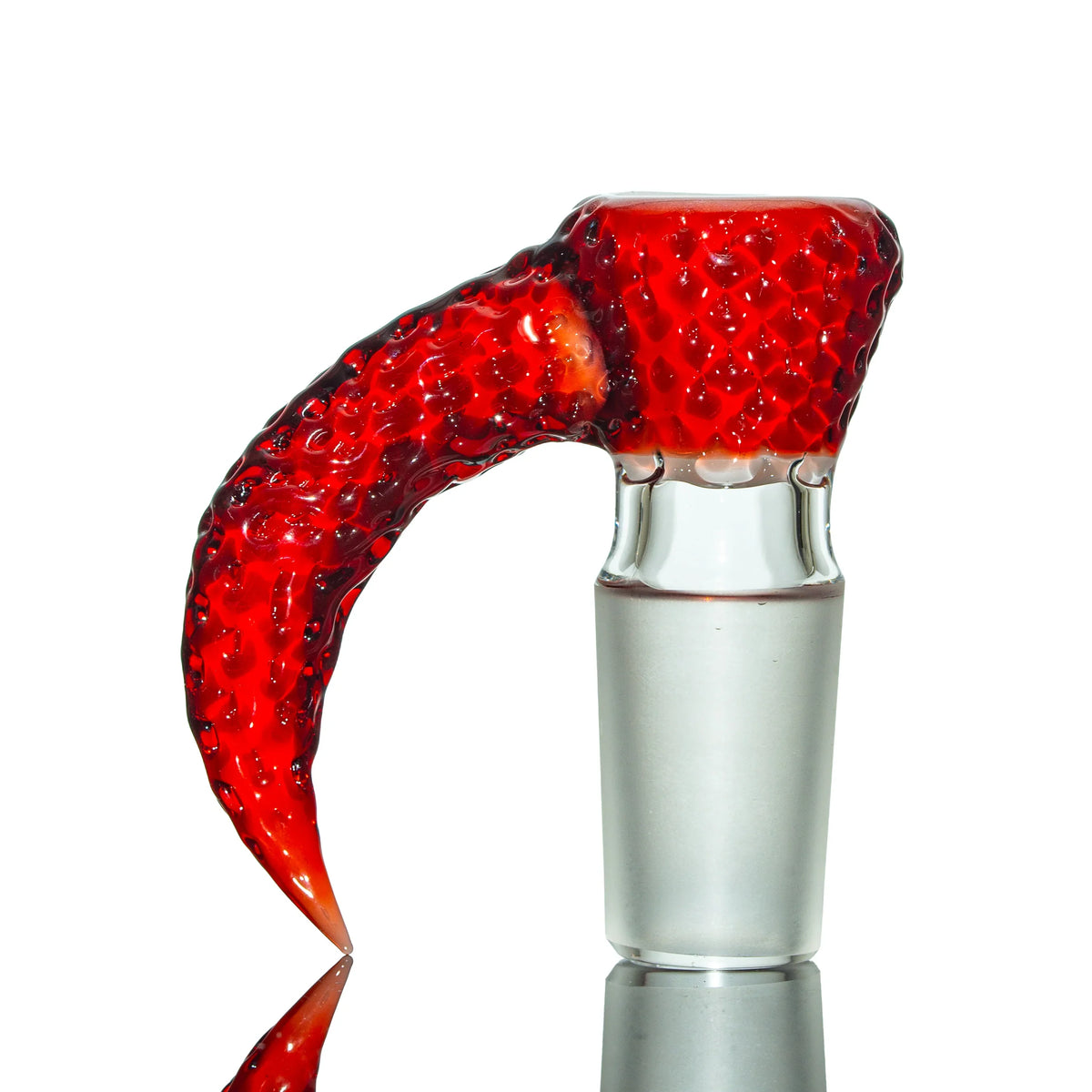 18mm hand-blown glass dab rig slide by Simple Lemon Farmer x Strawberry Glass