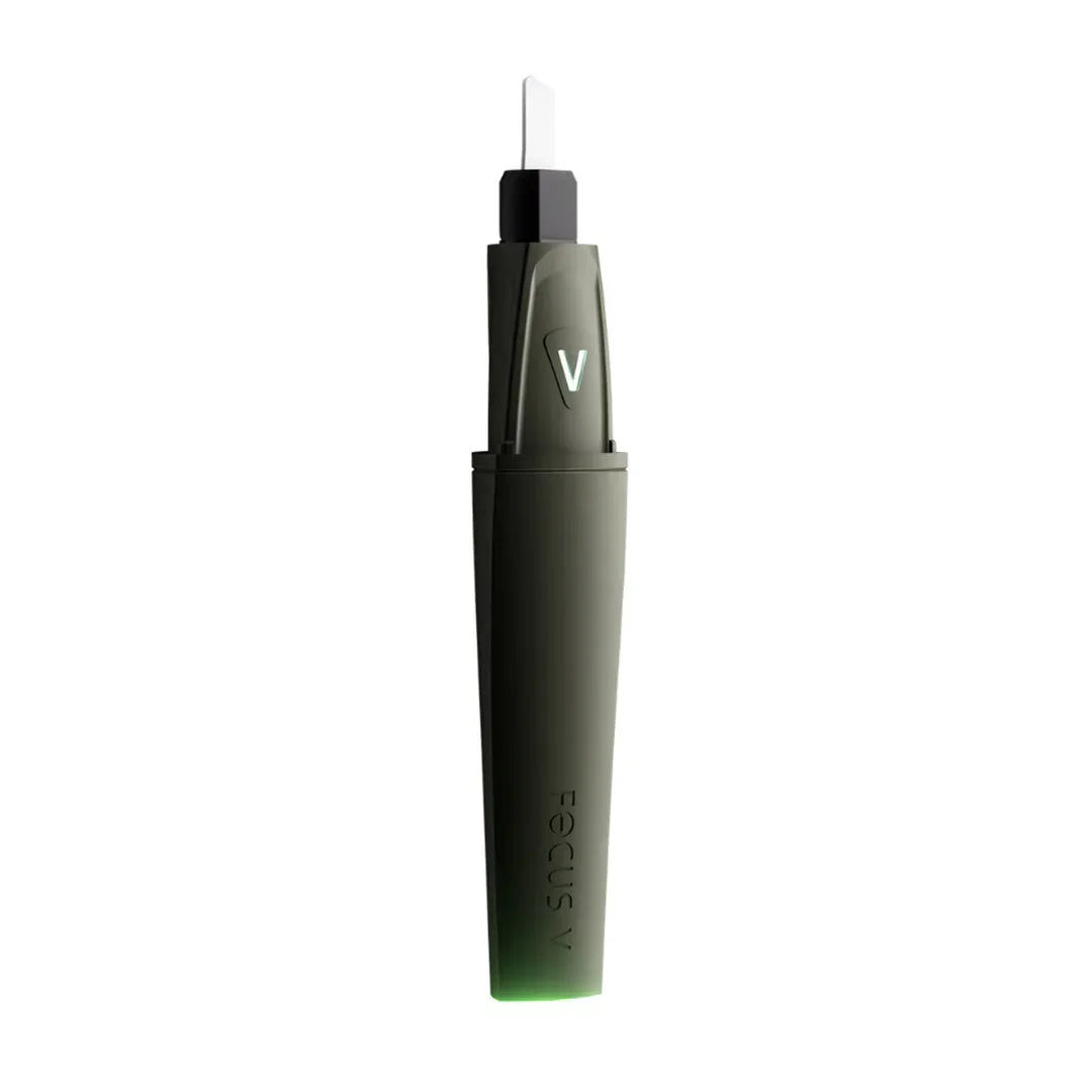 Focus V green electric dab straw vaporizer pen isolated on white background