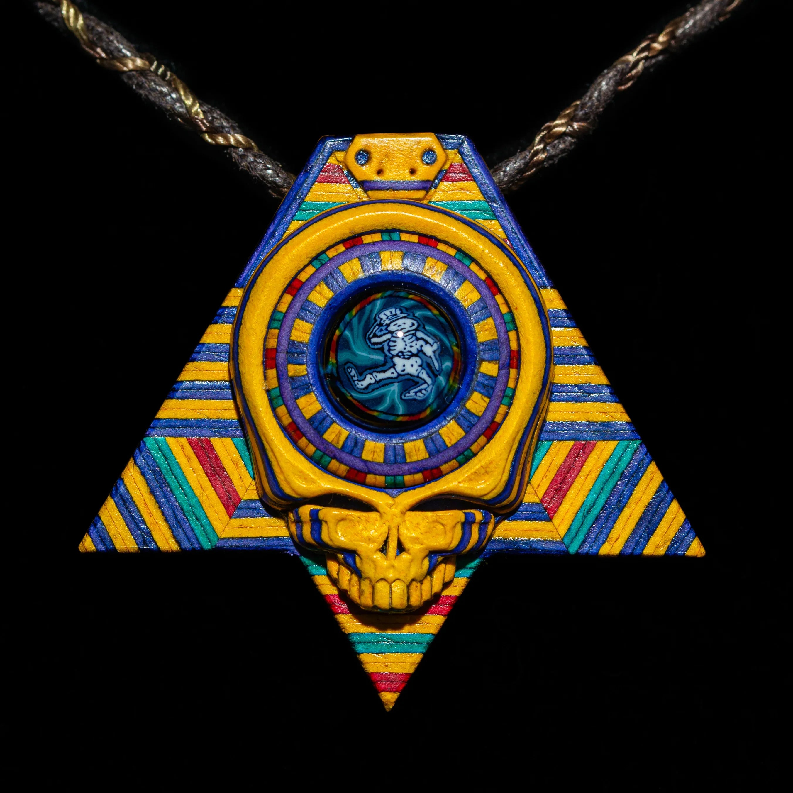 Kinoko Heads x Rose Roads - Egypt 78' Dancing Skeleton Pendant