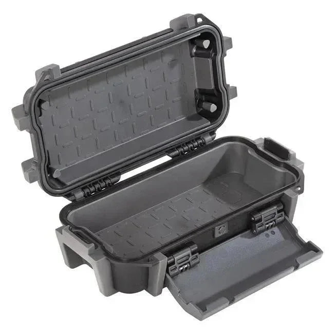 Durable black waterproof case with secure latches and textured interior for protecting gear