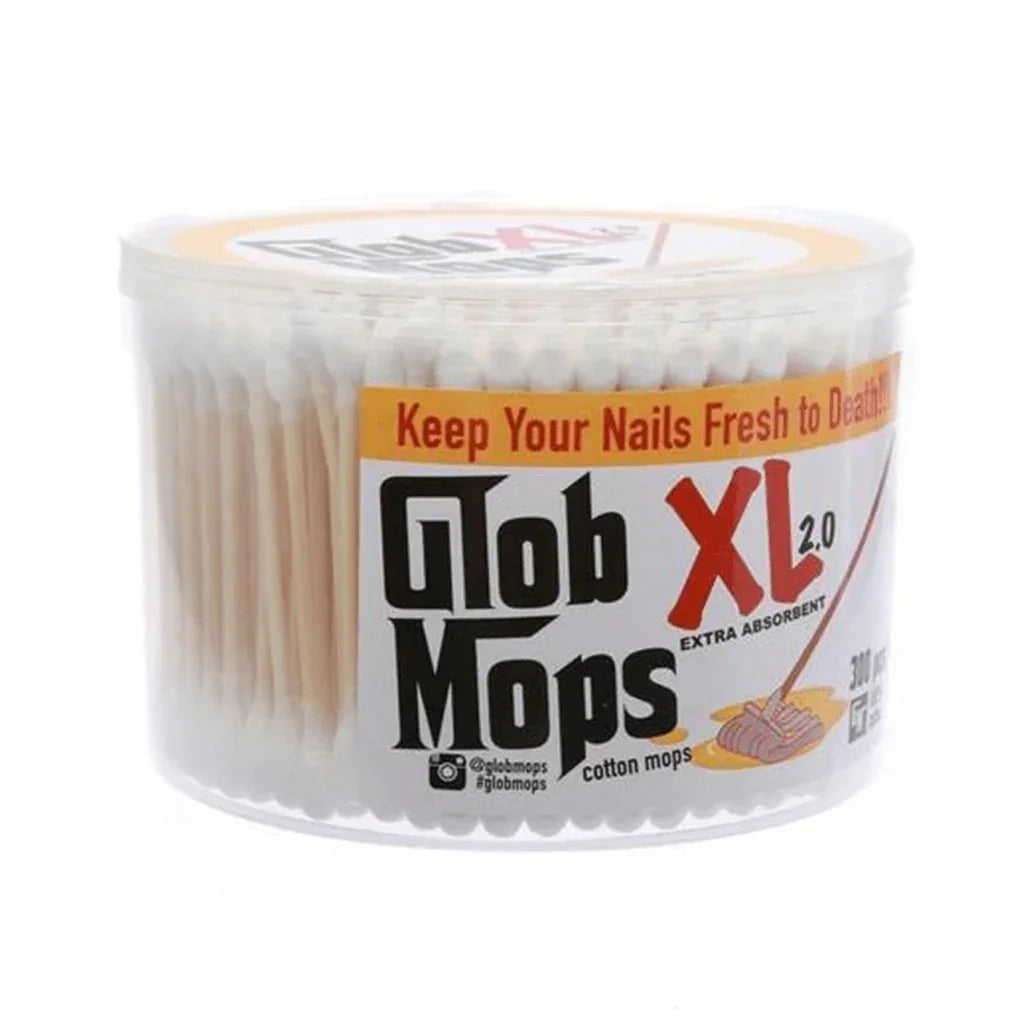 Glob Mops XL 2.0 cotton swabs container for glass cleaning and nail care