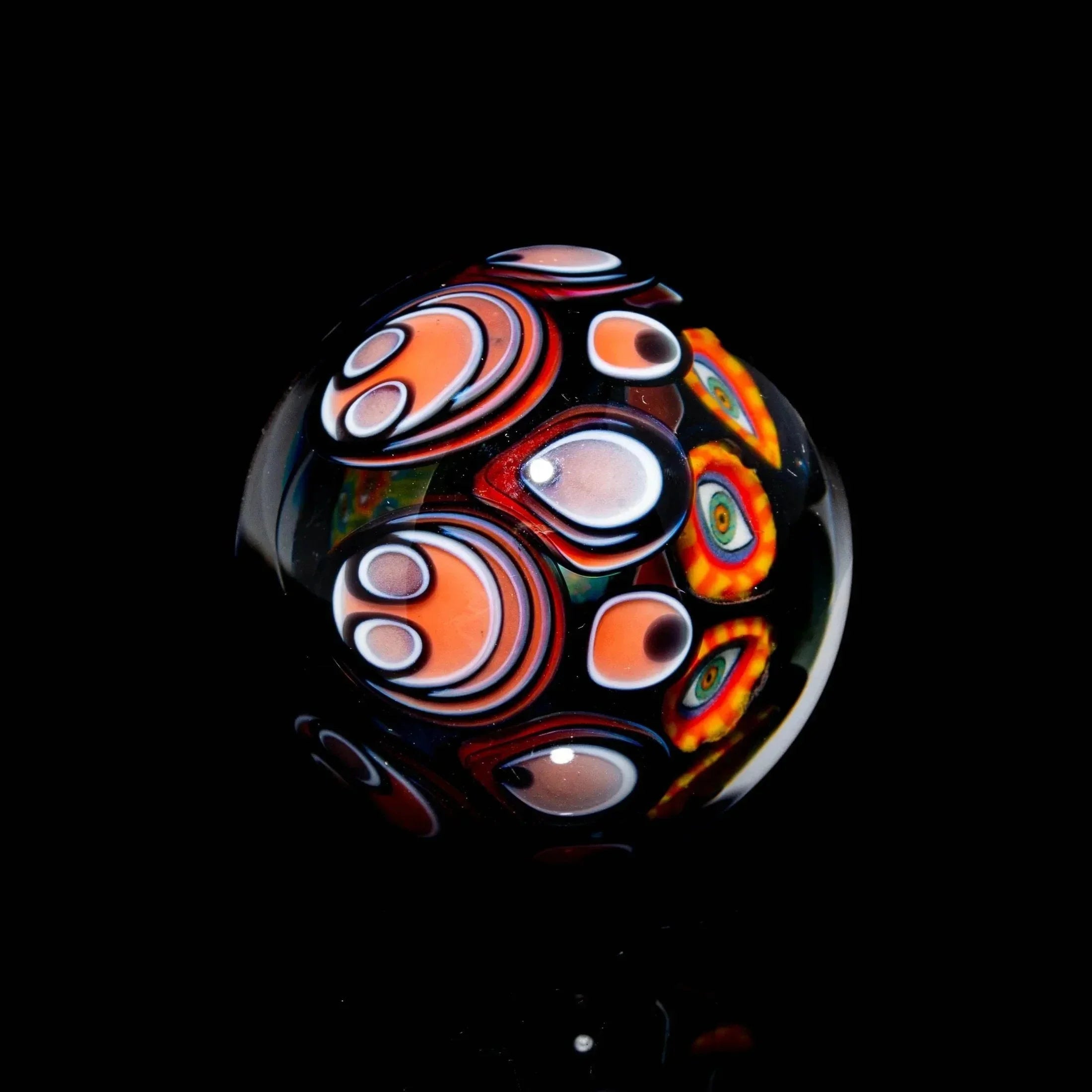 Banjo 02' Series - Banjo x Lil Bear - Red & Orange Vision Dotstack Opal Marble