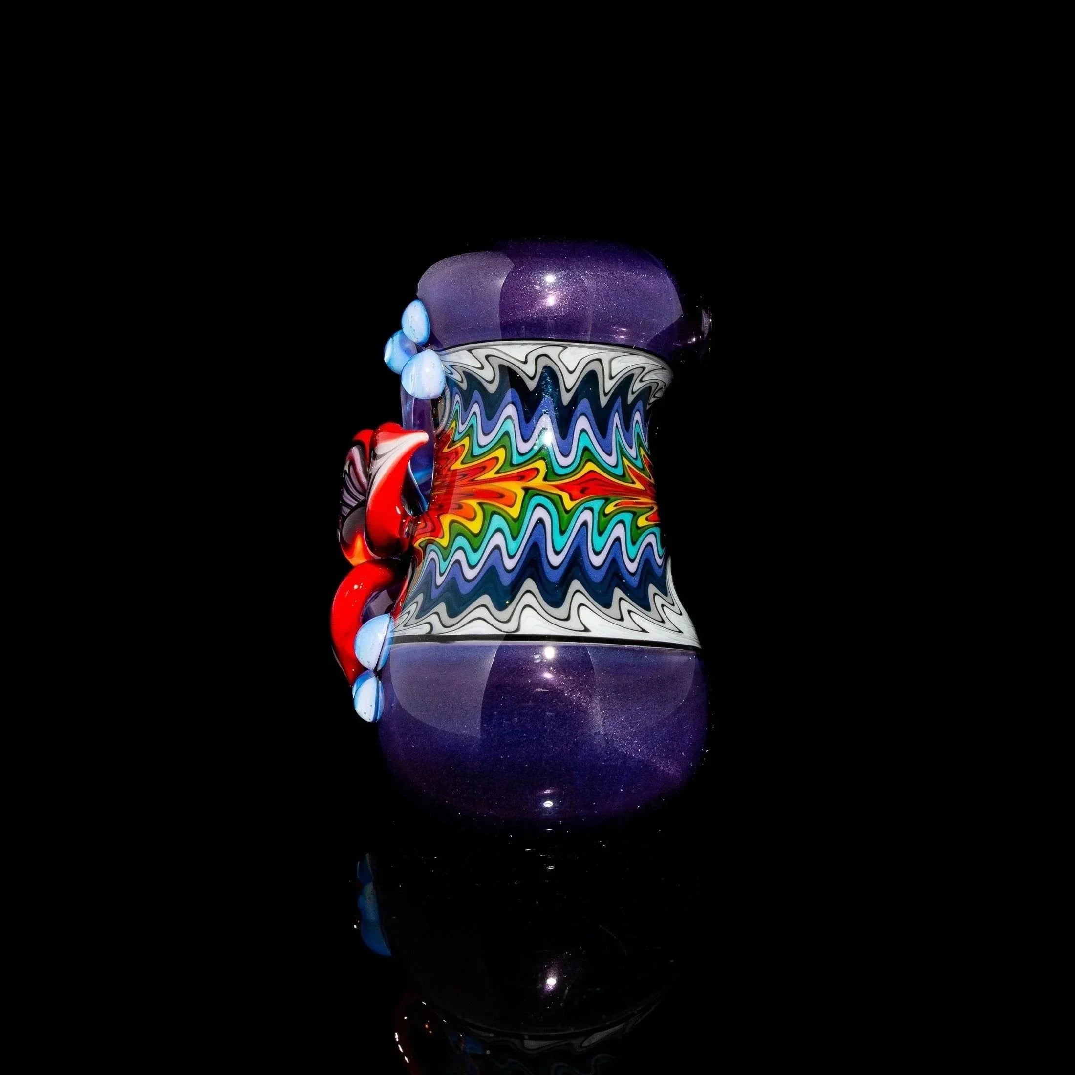 Blossom Glass - Purple Linework Flower Hammer