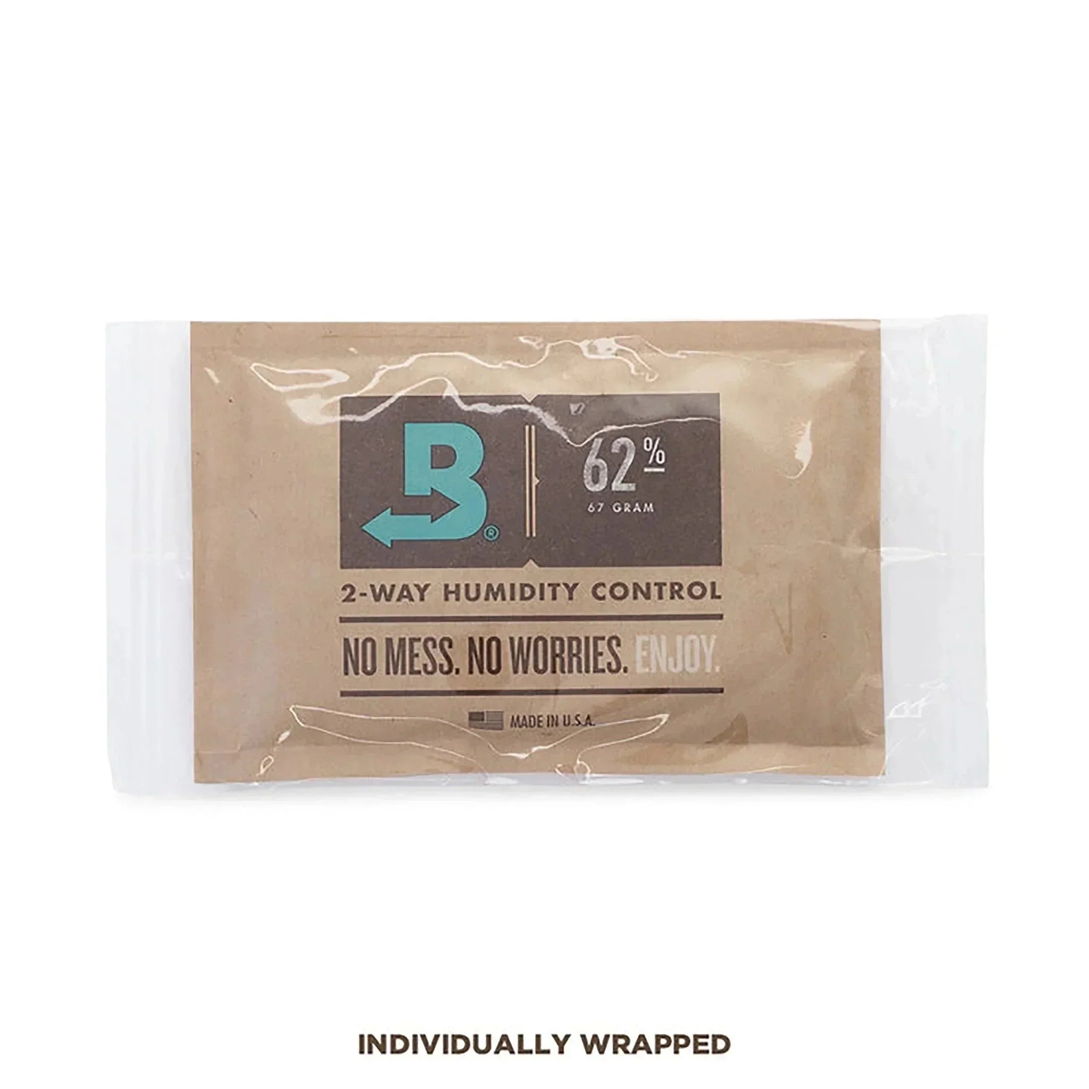 Boveda 62 percent 67 gram two-way humidity control pack individually wrapped