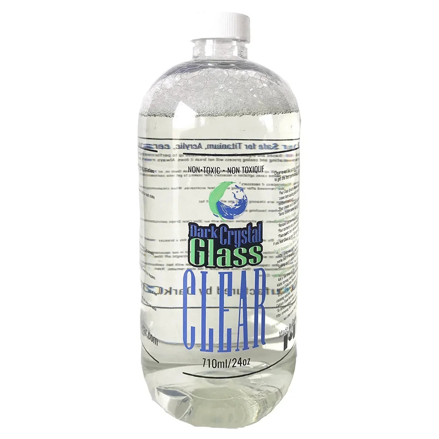 Dark Crystal Glass Clear 24oz bottle non-toxic glass cleaner for smoking accessories