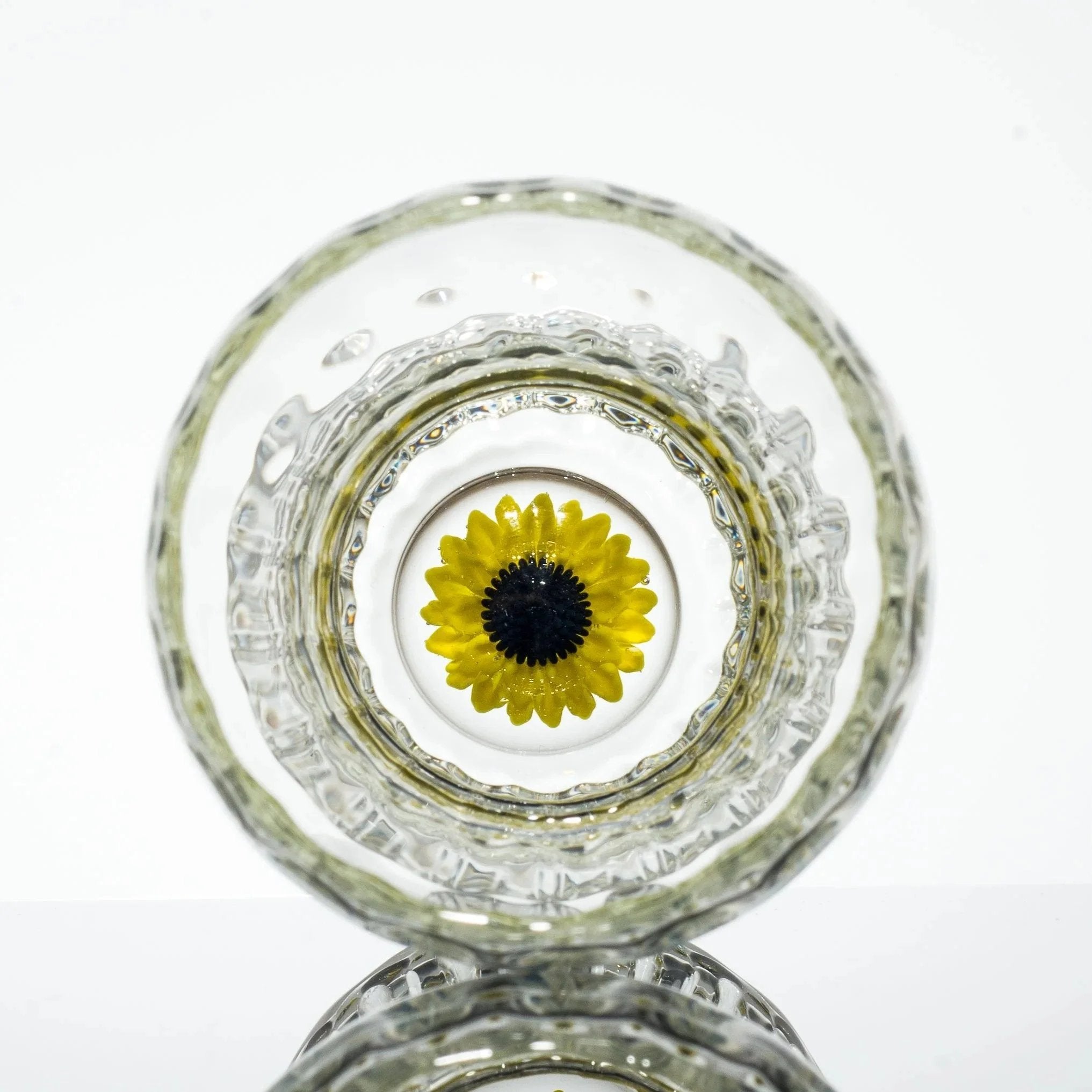 Glass By Blake - Scalloped Sunflower Pilsner Glass