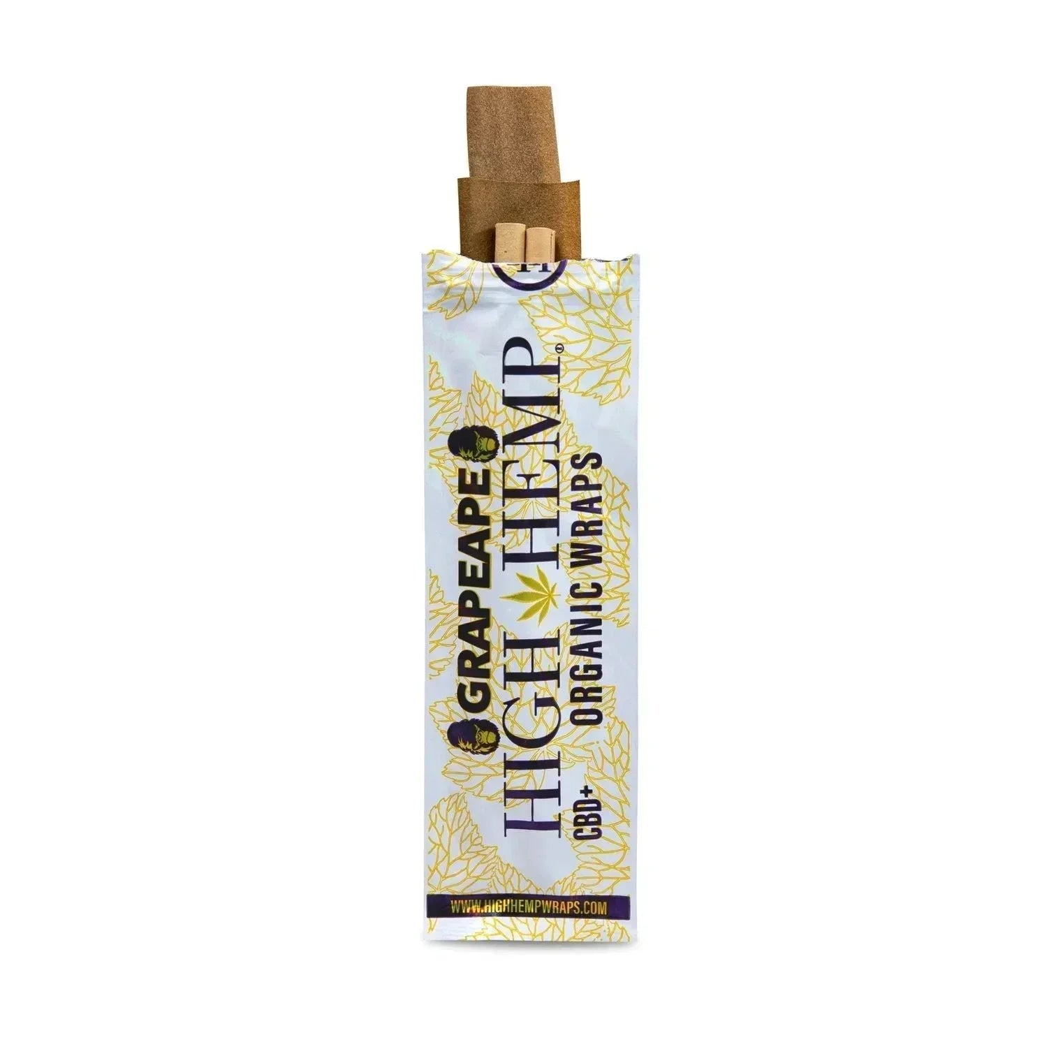 Grape Ape High Hemp organic CBD+ hemp wraps in branded packaging