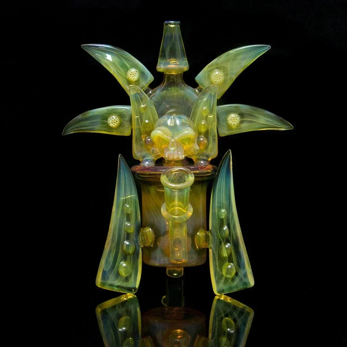 Hendy Glass Fume Northstar Yellow Skull Shrine – Stoked