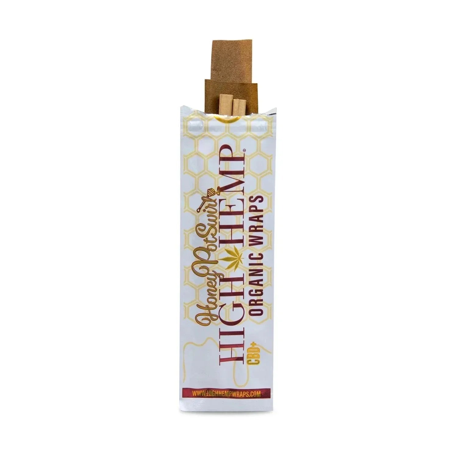 High Hemp Honey Pot Swirl organic hemp wraps package with honeycomb design
