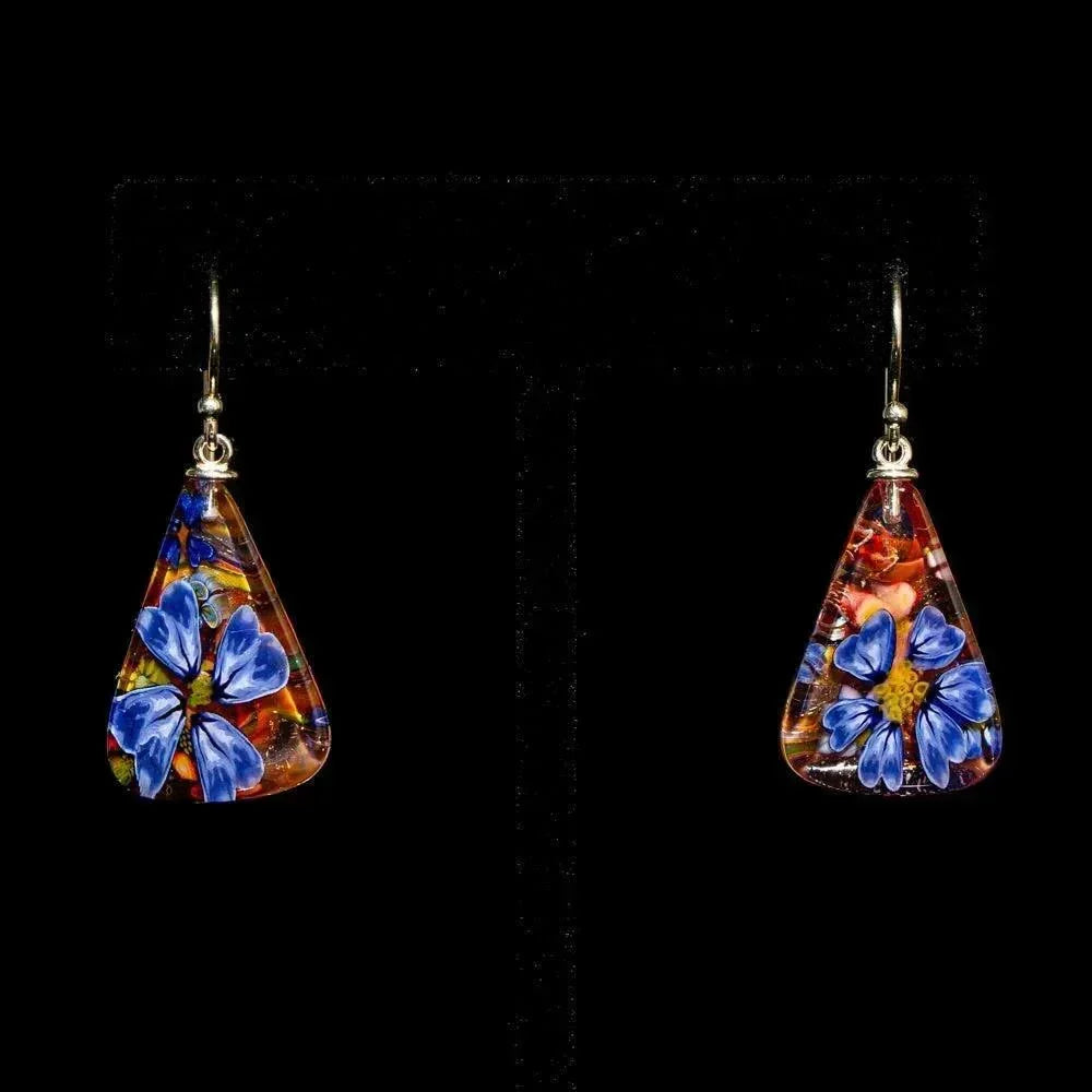 Kevin O'Grady - Floral Millifiore Teardrop Earrings #2