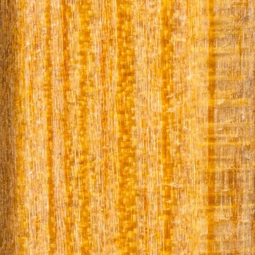 Close-up of natural wood grain swatch with golden brown color and textured surface