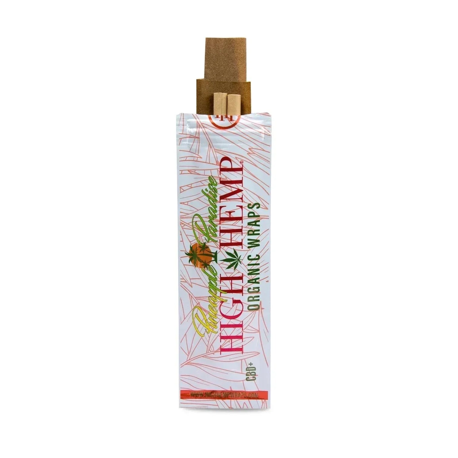 Pineapple Paradise High Hemp organic hemp wraps with colorful packaging