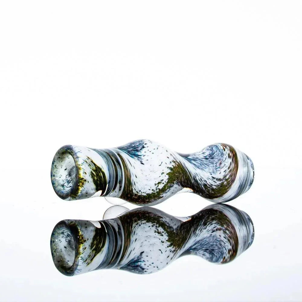 Plug A Nug - Green & White Frit Chillum