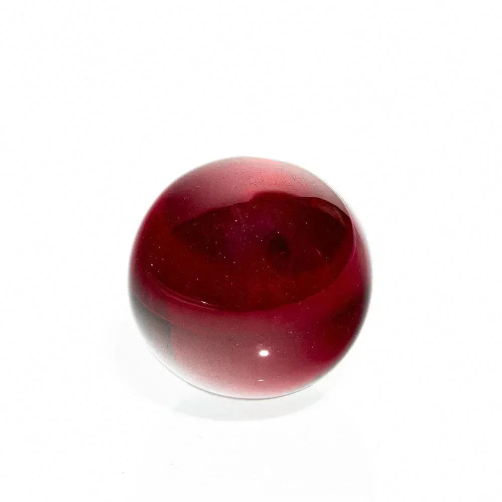 20mm ruby terp pearl for dab rigs, vivid red glass on white background