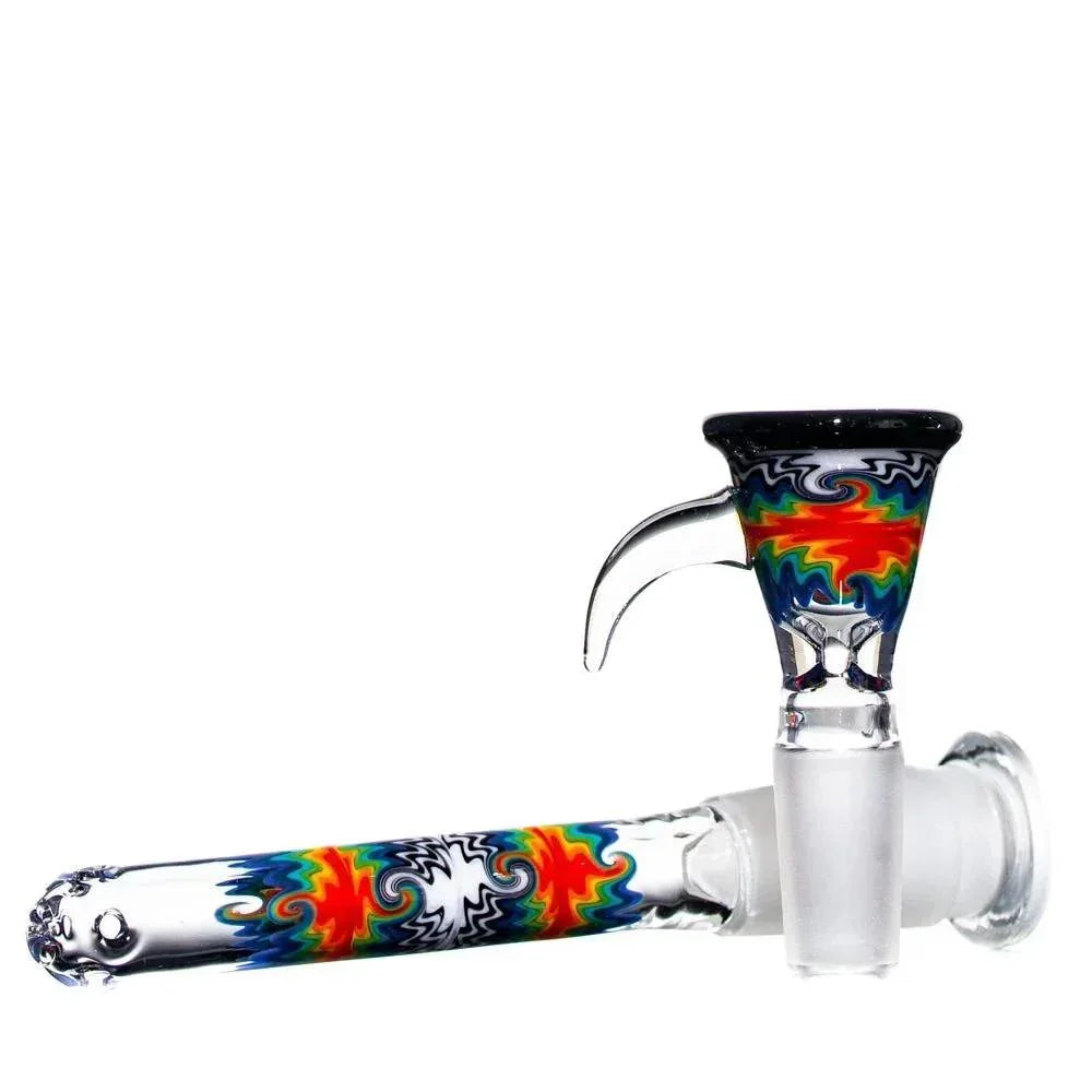 Stevie P - Black & White Rainbow Fade Linework Mini Beaker