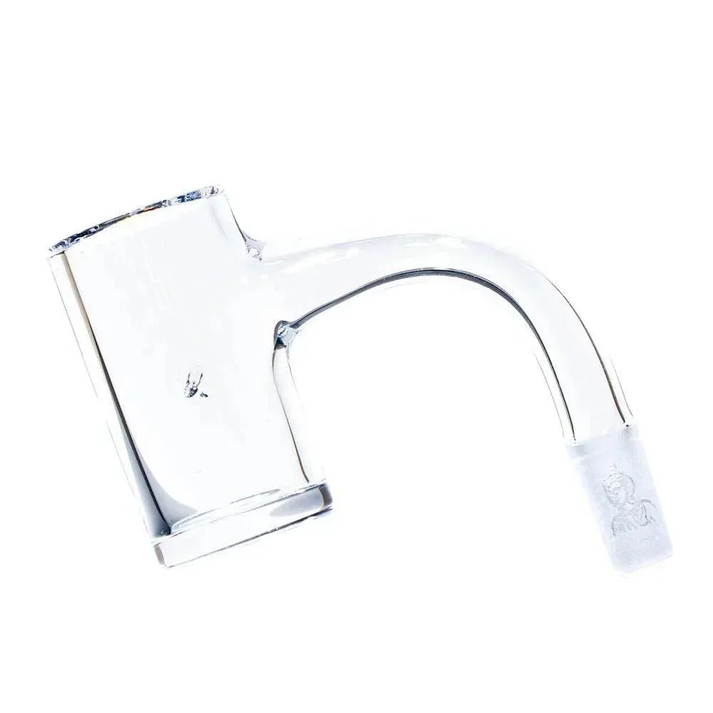 Clear quartz glass terp turbine banger with angled neck for dab rigs