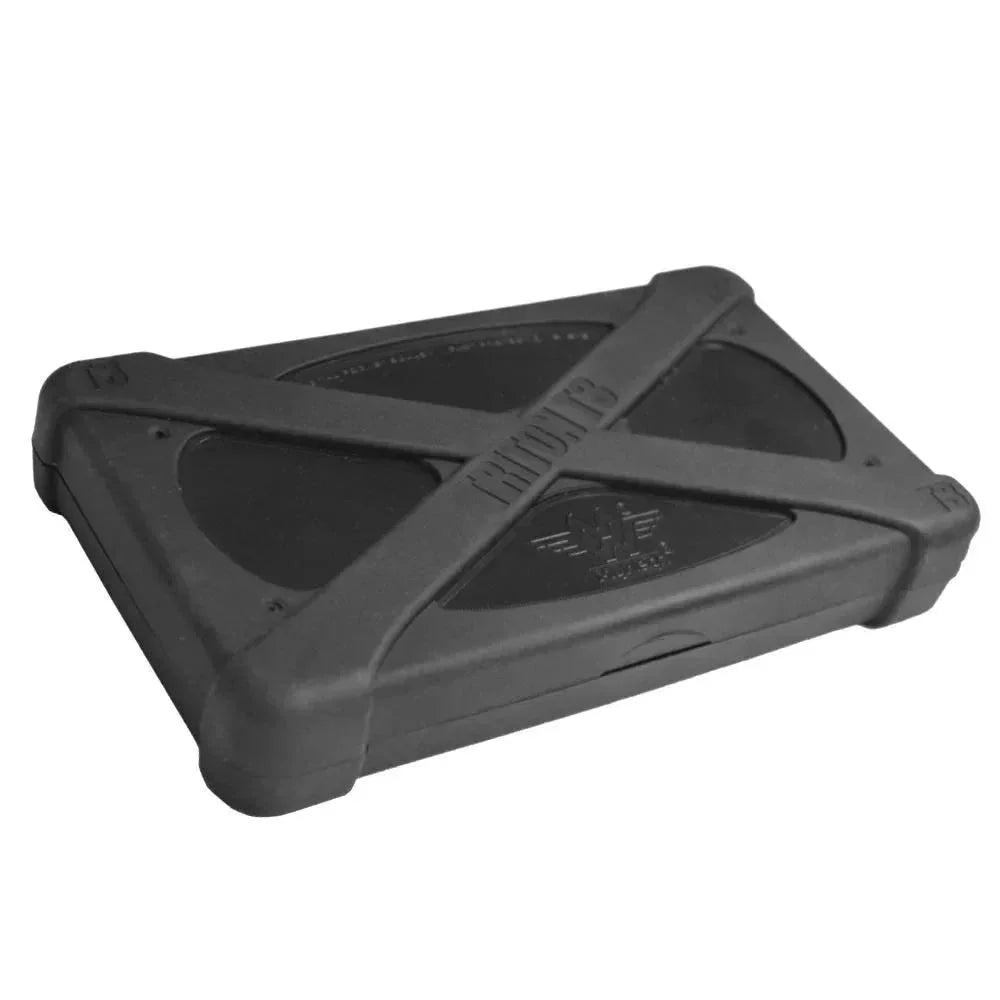Black odor-proof Triton T3 storage case with secure latches and rugged design