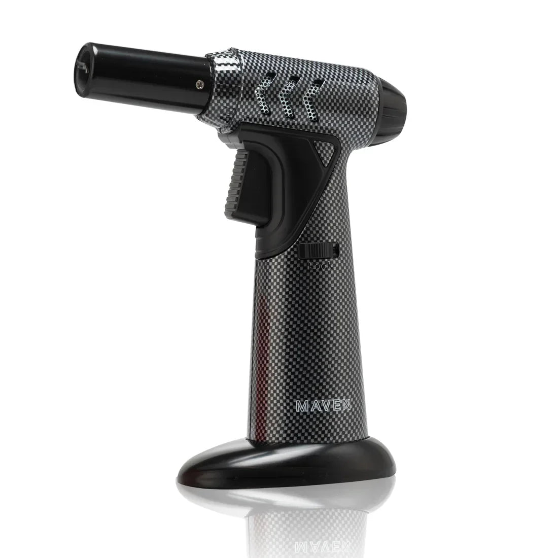 Maven butane torch with carbon fiber finish for smoking and glass accessories