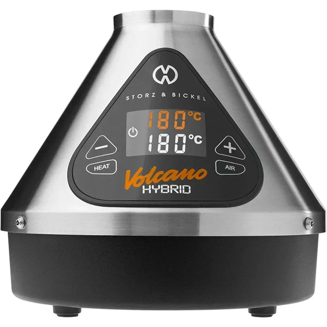 Volcano Hybrid desktop vaporizer with digital display and stainless steel body
