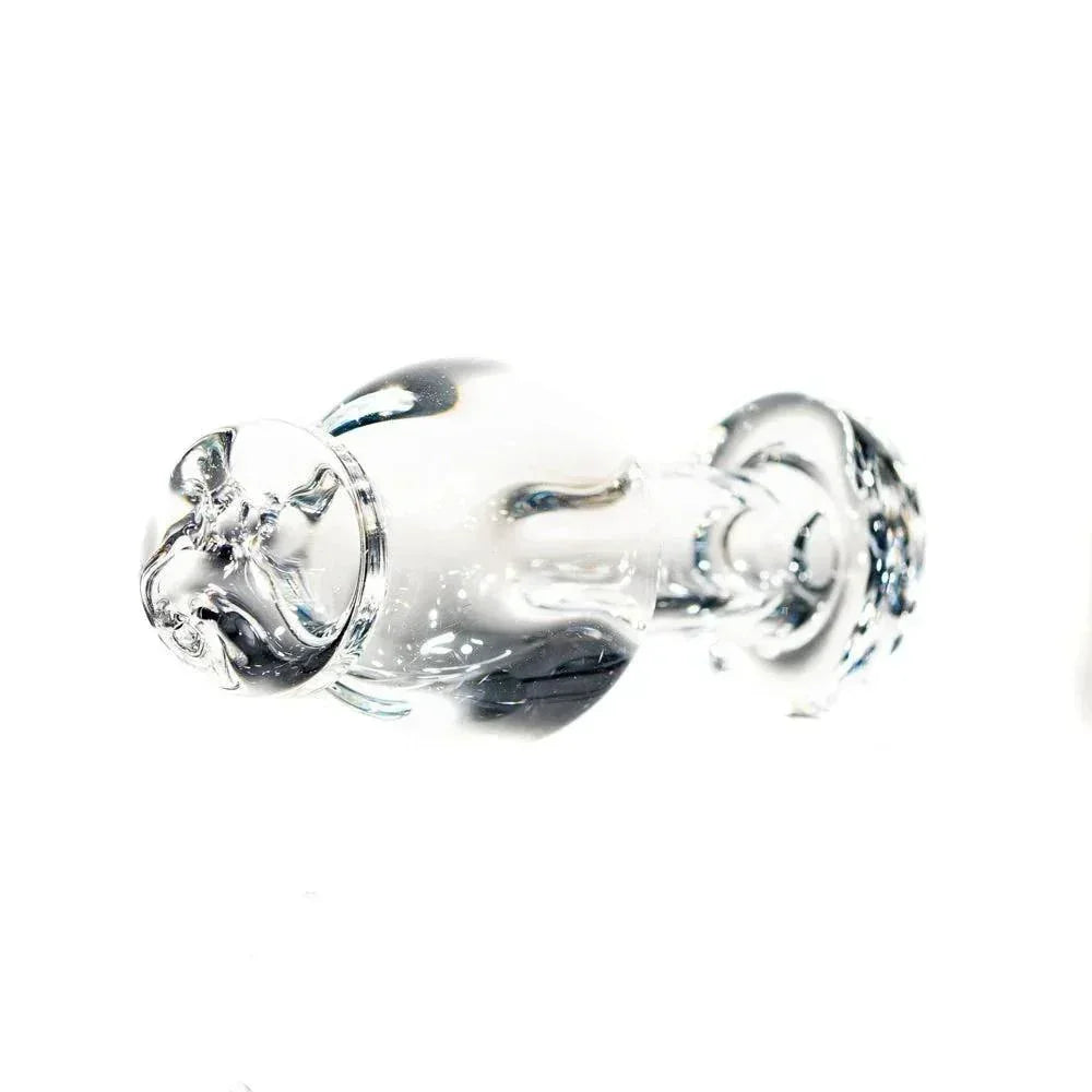 Clear glass spinner bubble cap with sculpted zombie hand details for dab rigs