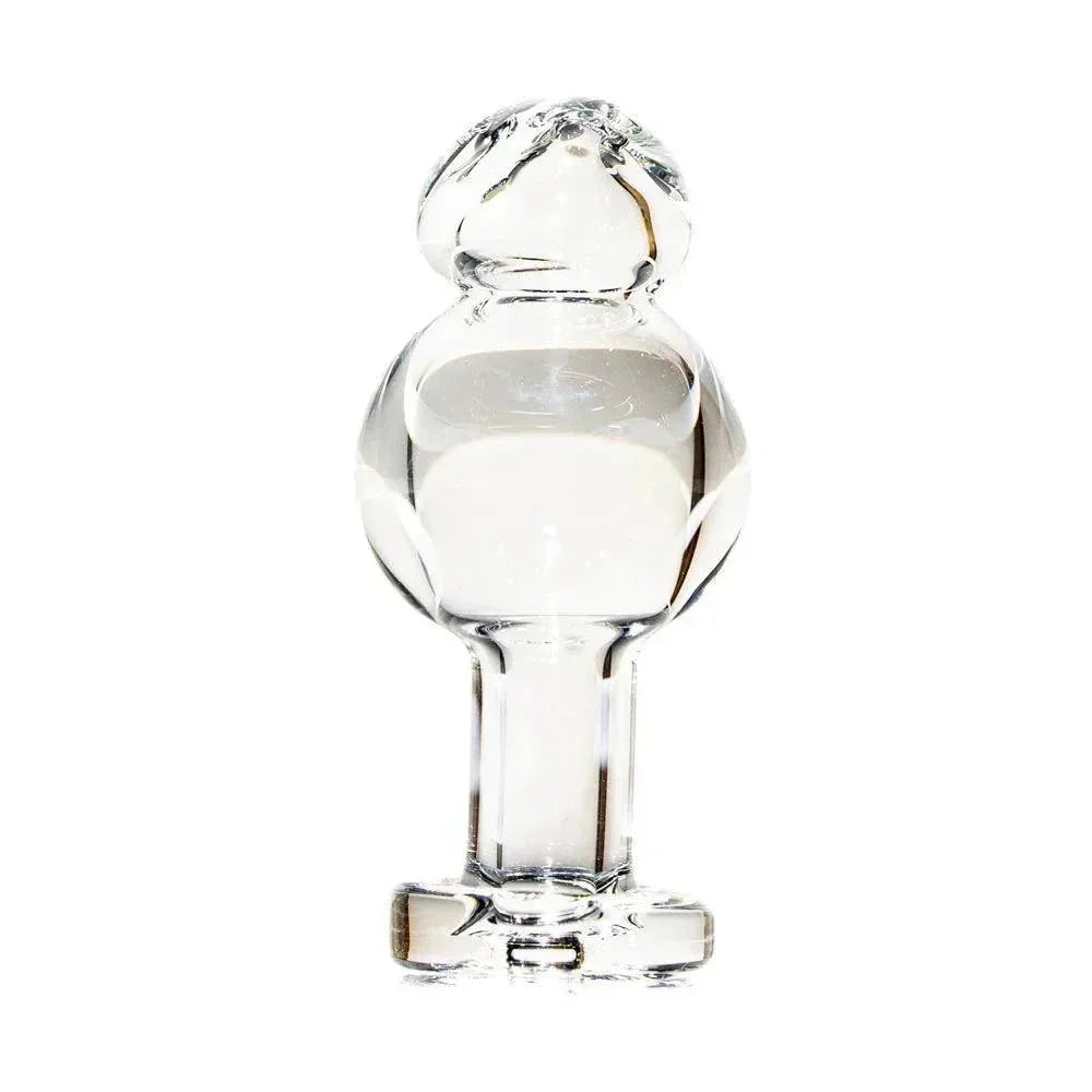 Clear glass spinner bubble cap with round top for dab rigs or banger nails